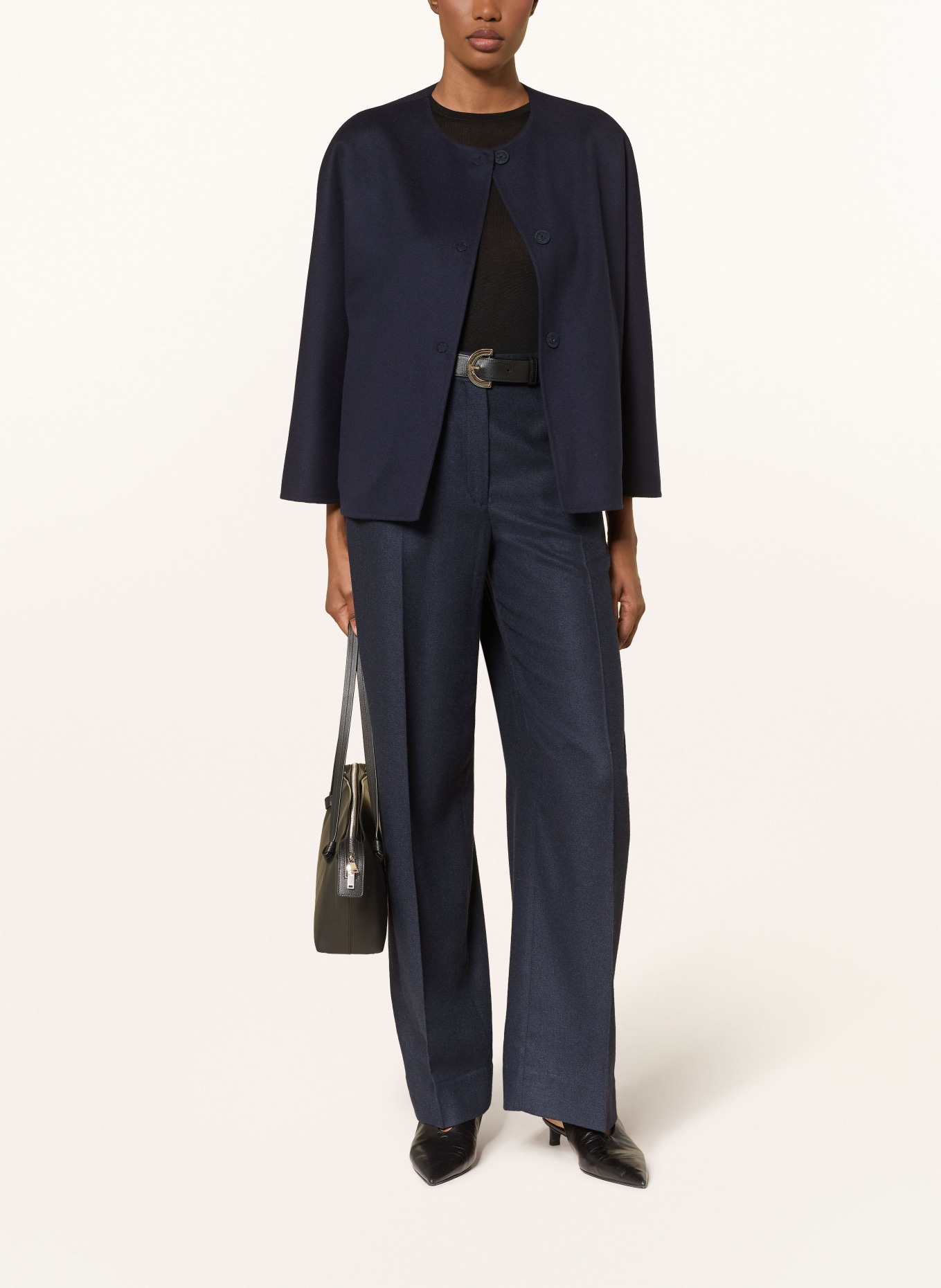 manzoni 24 boxy jacket: DARK BLUE