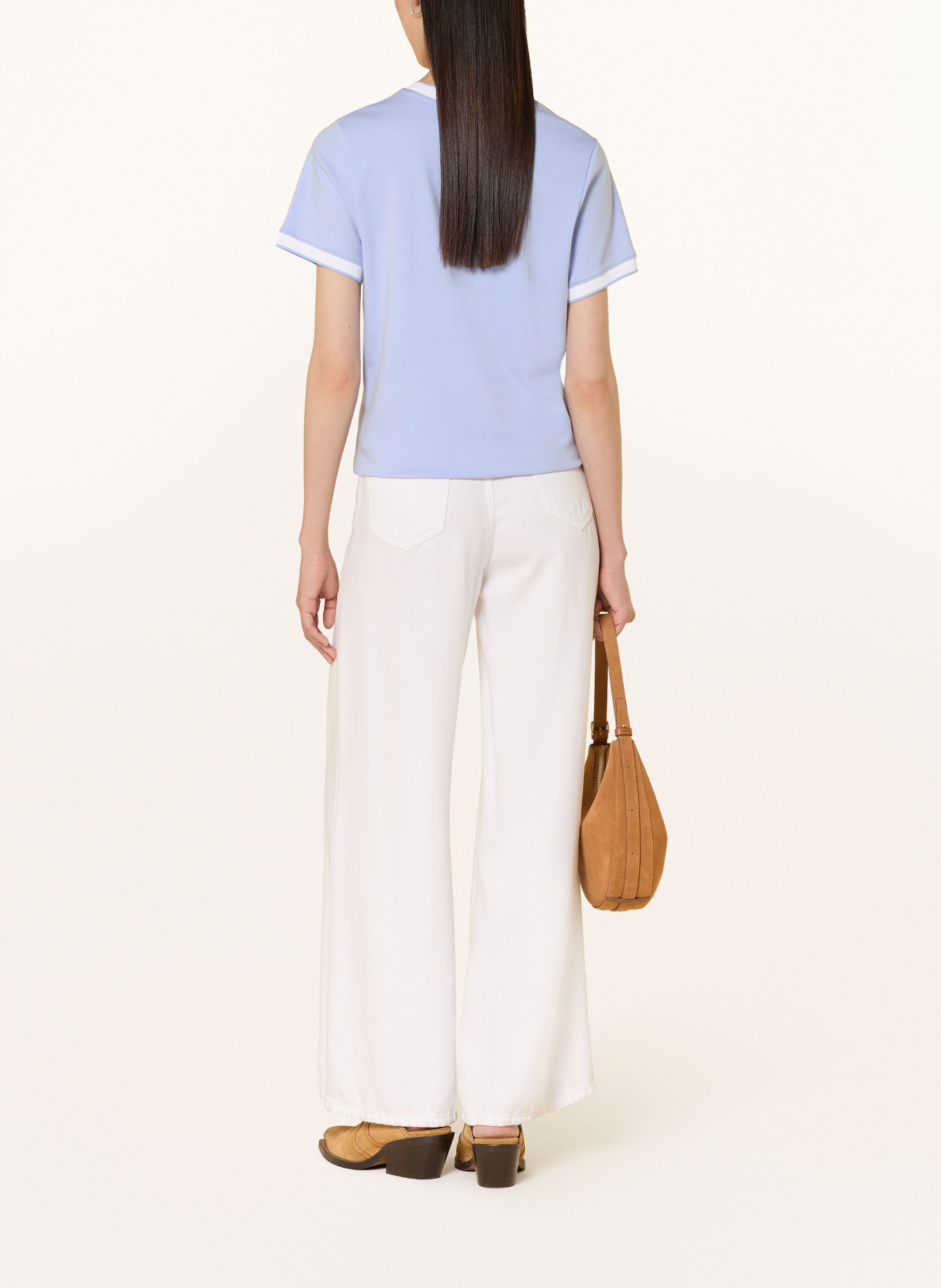 MOS MOSH T-Shirt MMMOLINA: HELLBLAU / WEISS