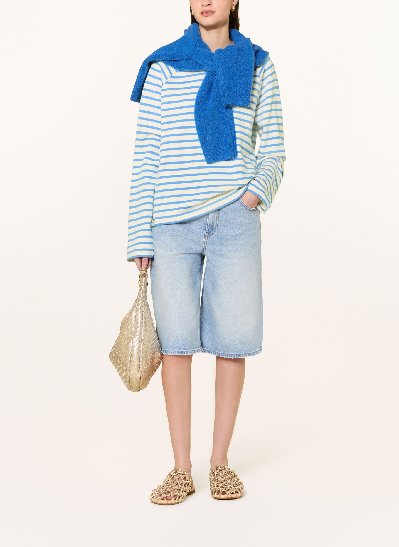 MOS MOSH Mikina MMLIDY: TMAVĚ MODRÁ / BÍLÁ