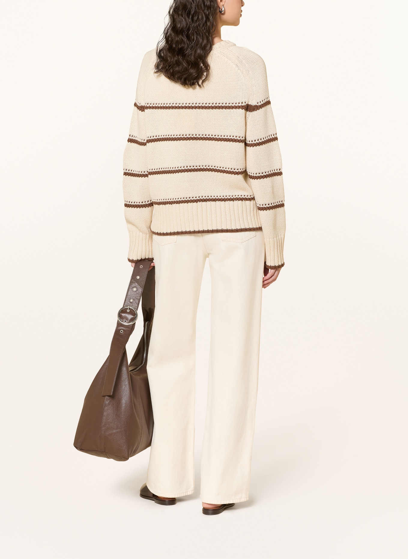 MOS MOSH Pullover MMROLA BINE: DUNKELBRAUN / ECRU