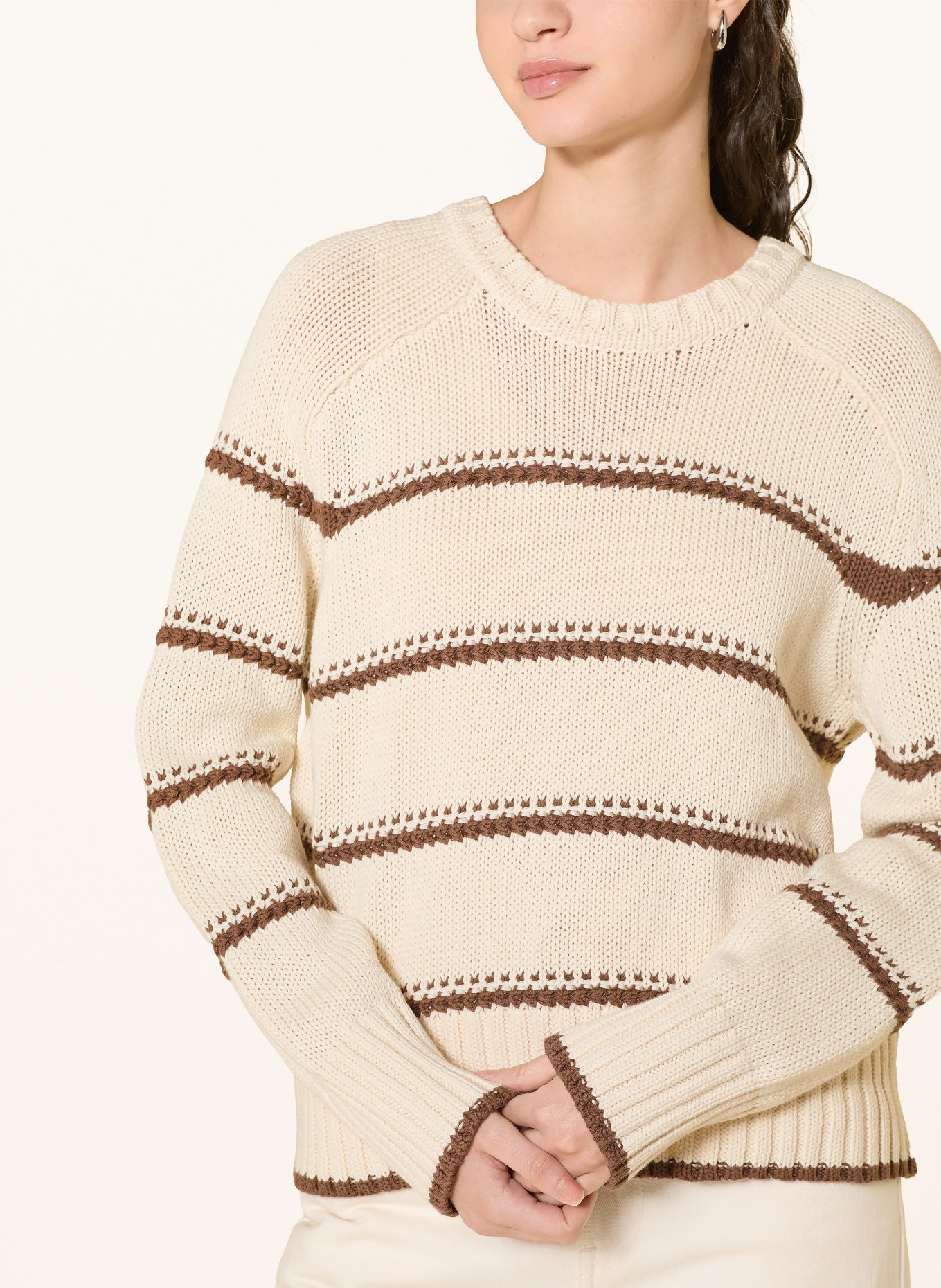 MOS MOSH Pullover MMROLA BINE: DUNKELBRAUN / ECRU