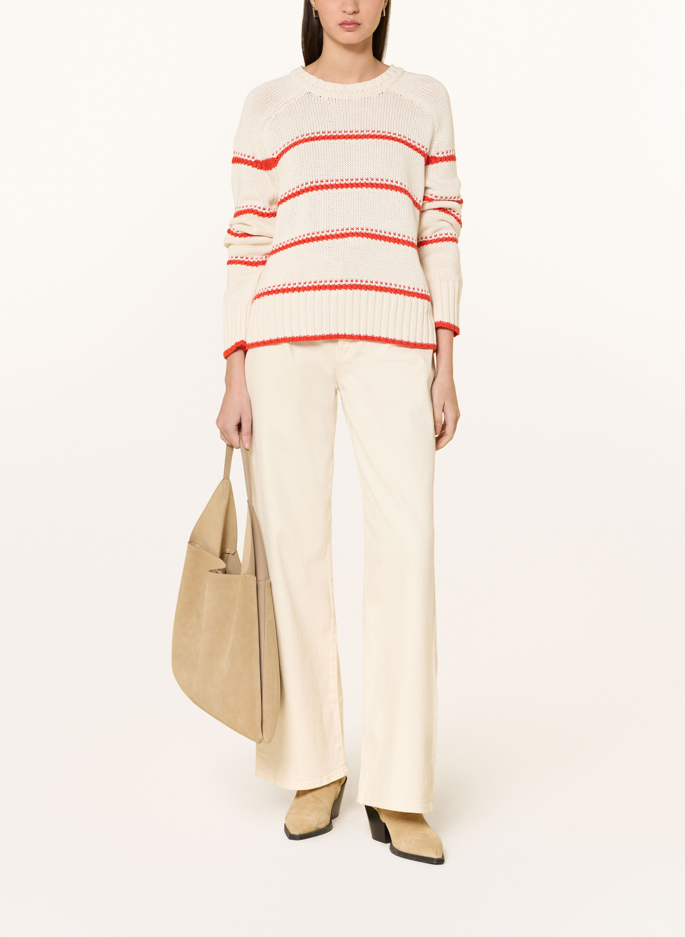 MOS MOSH Pullover MMROLA BINE: CREME / ROT