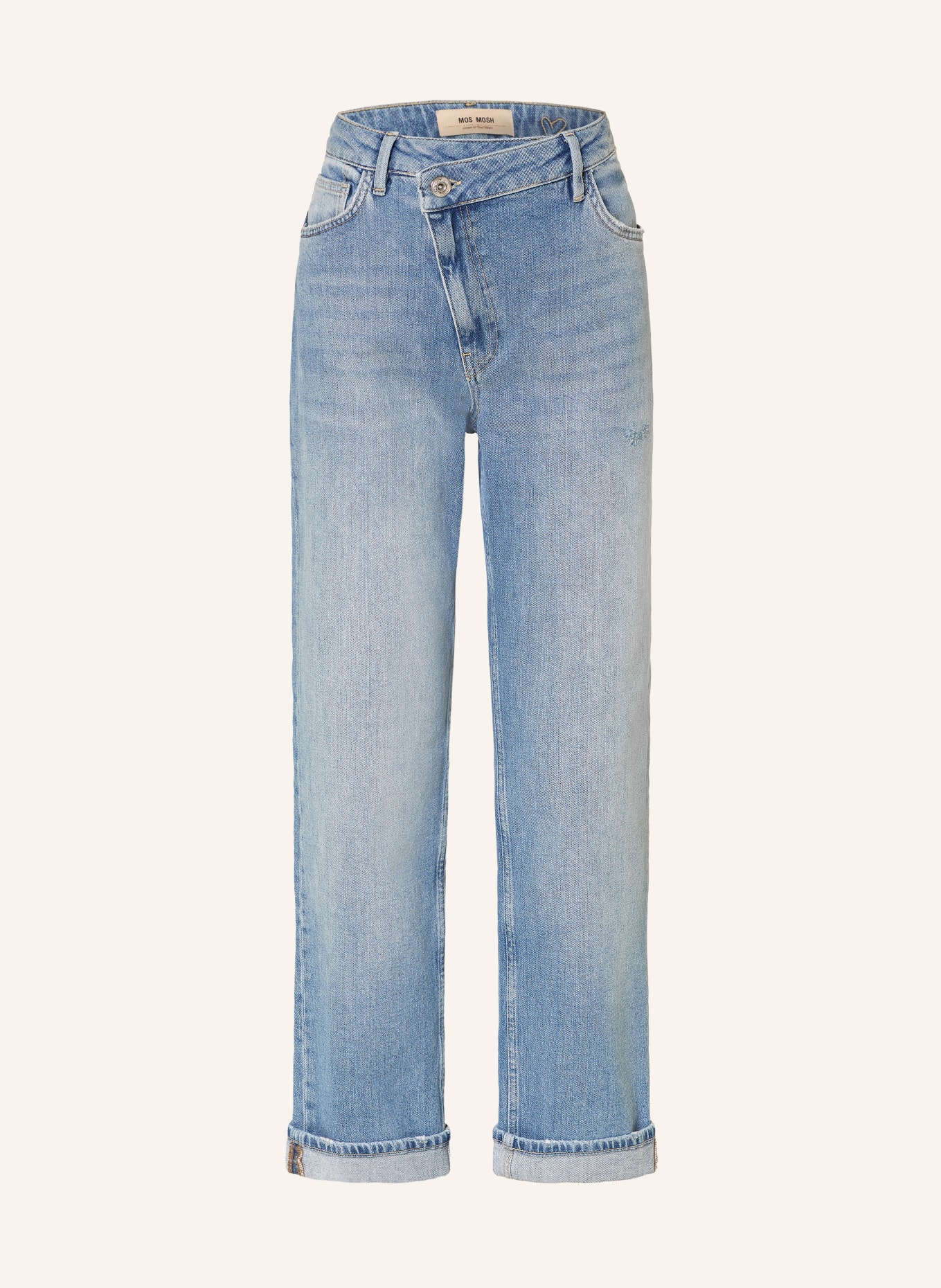 MOS MOSH Straight Jeans MMRACHEL SLANTED: 493 Mid Blue