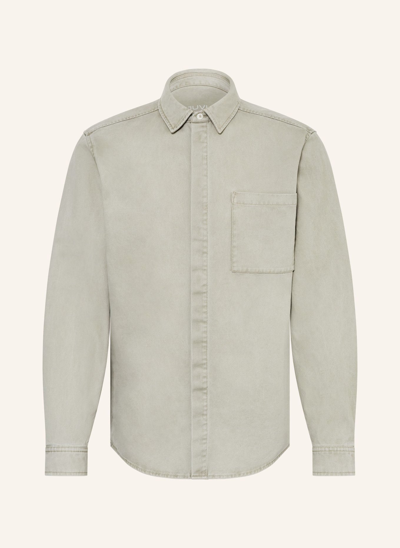 Juvia FRANZ regular fit denim shirt: LIGHT GREEN