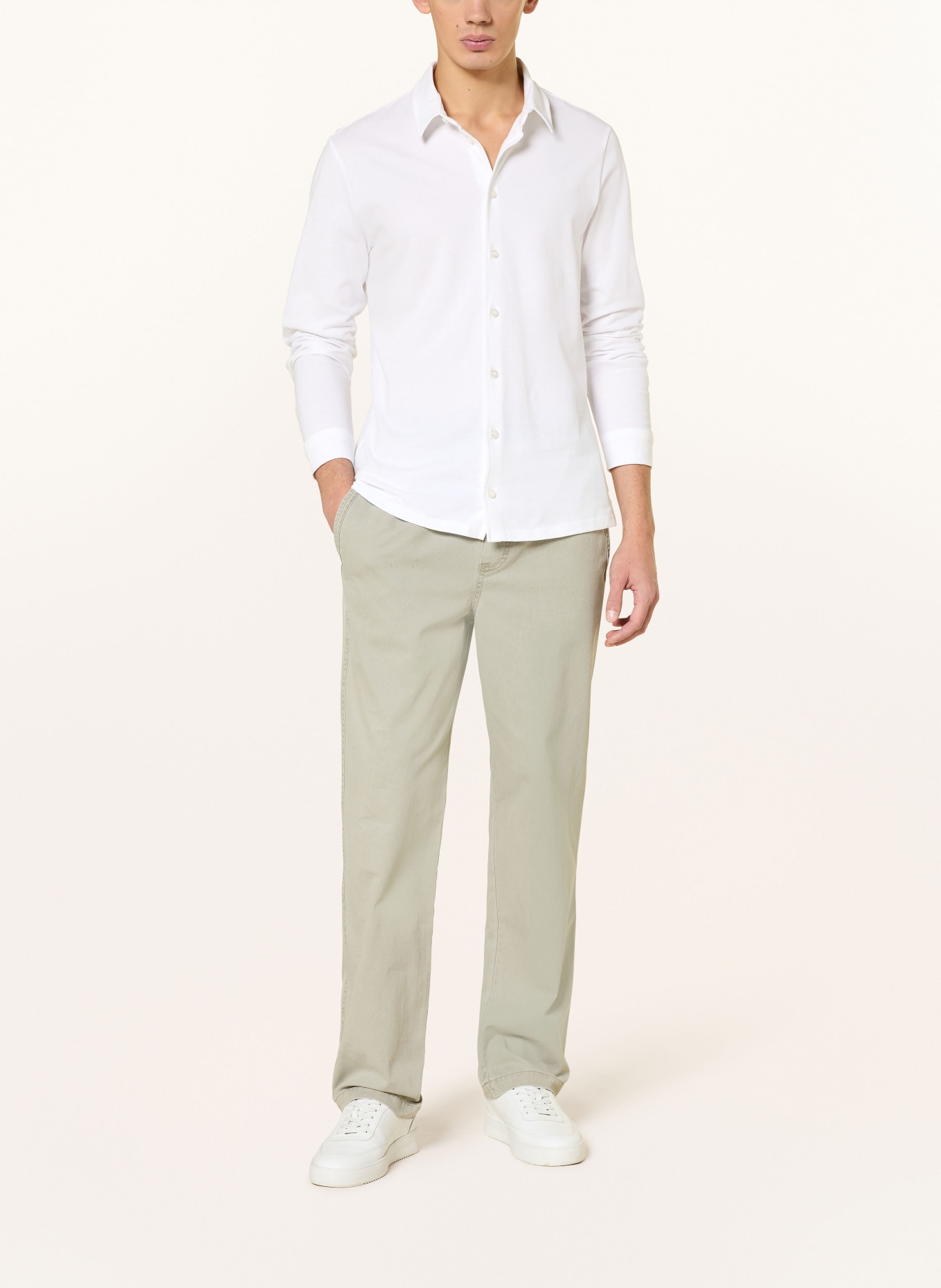 Juvia KOA regular fit jersey shirt: WHITE