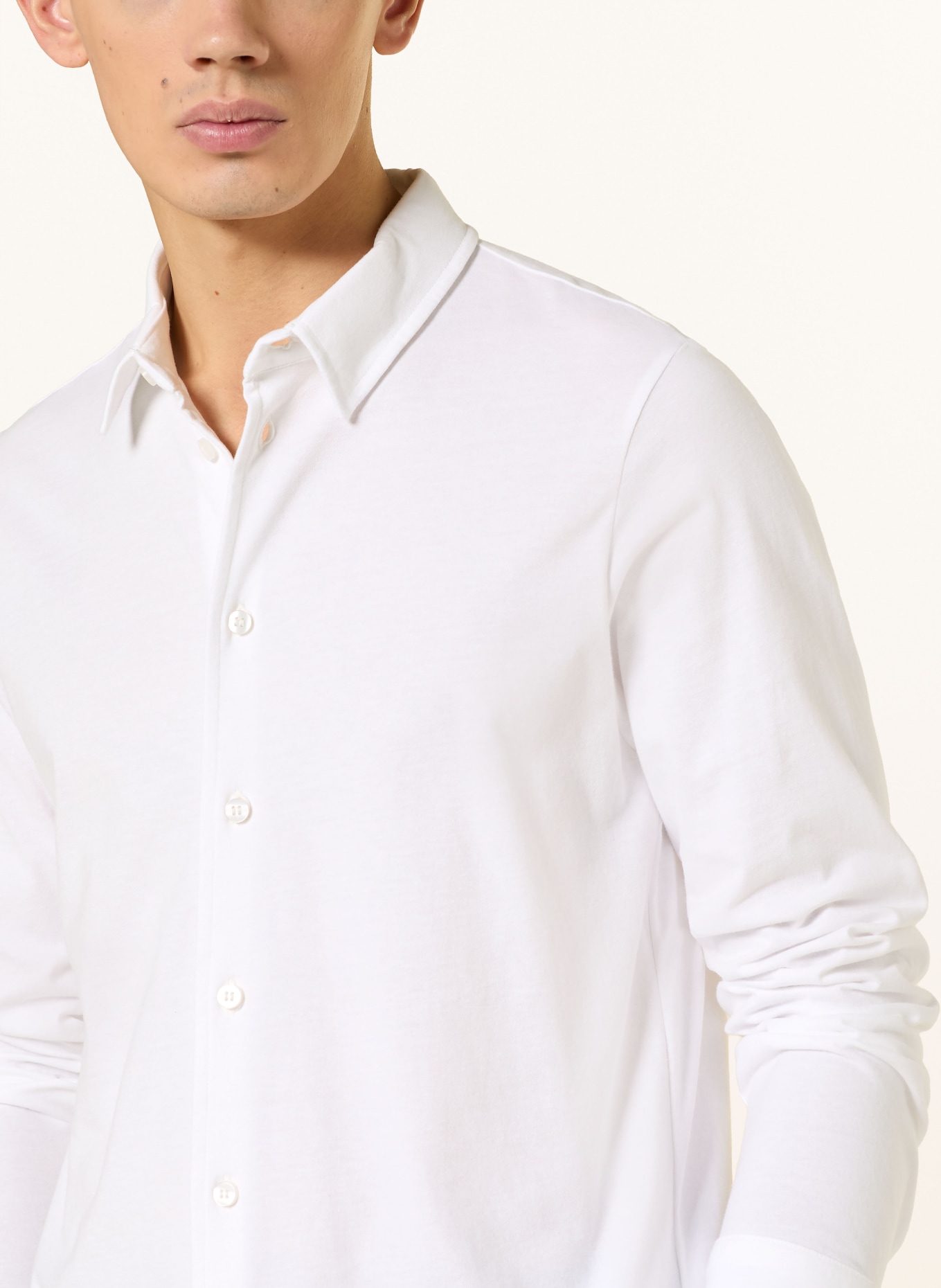 Juvia KOA regular fit jersey shirt: WHITE