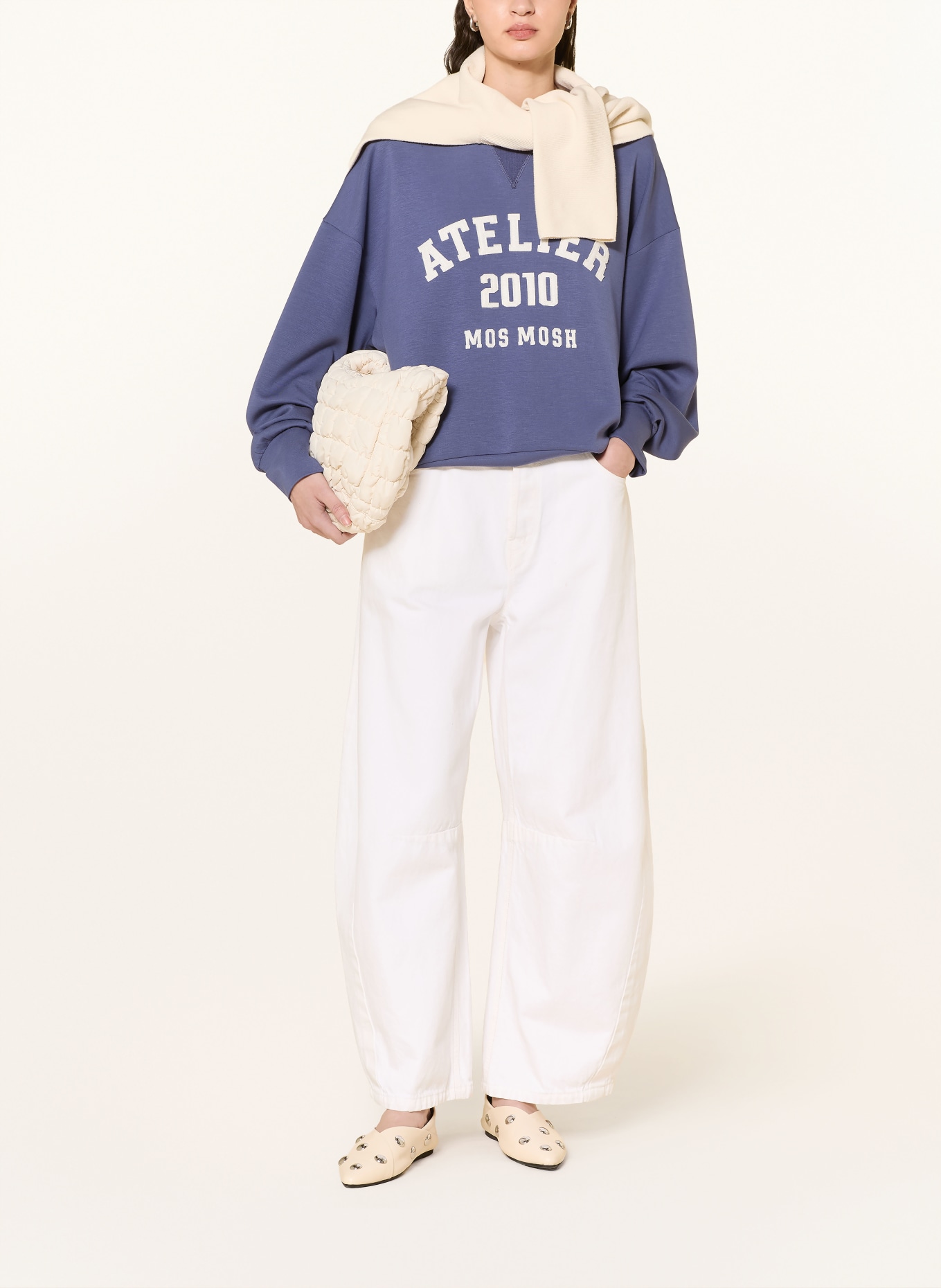 MOS MOSH Oversized mikina MMNIMA: MODRÁ