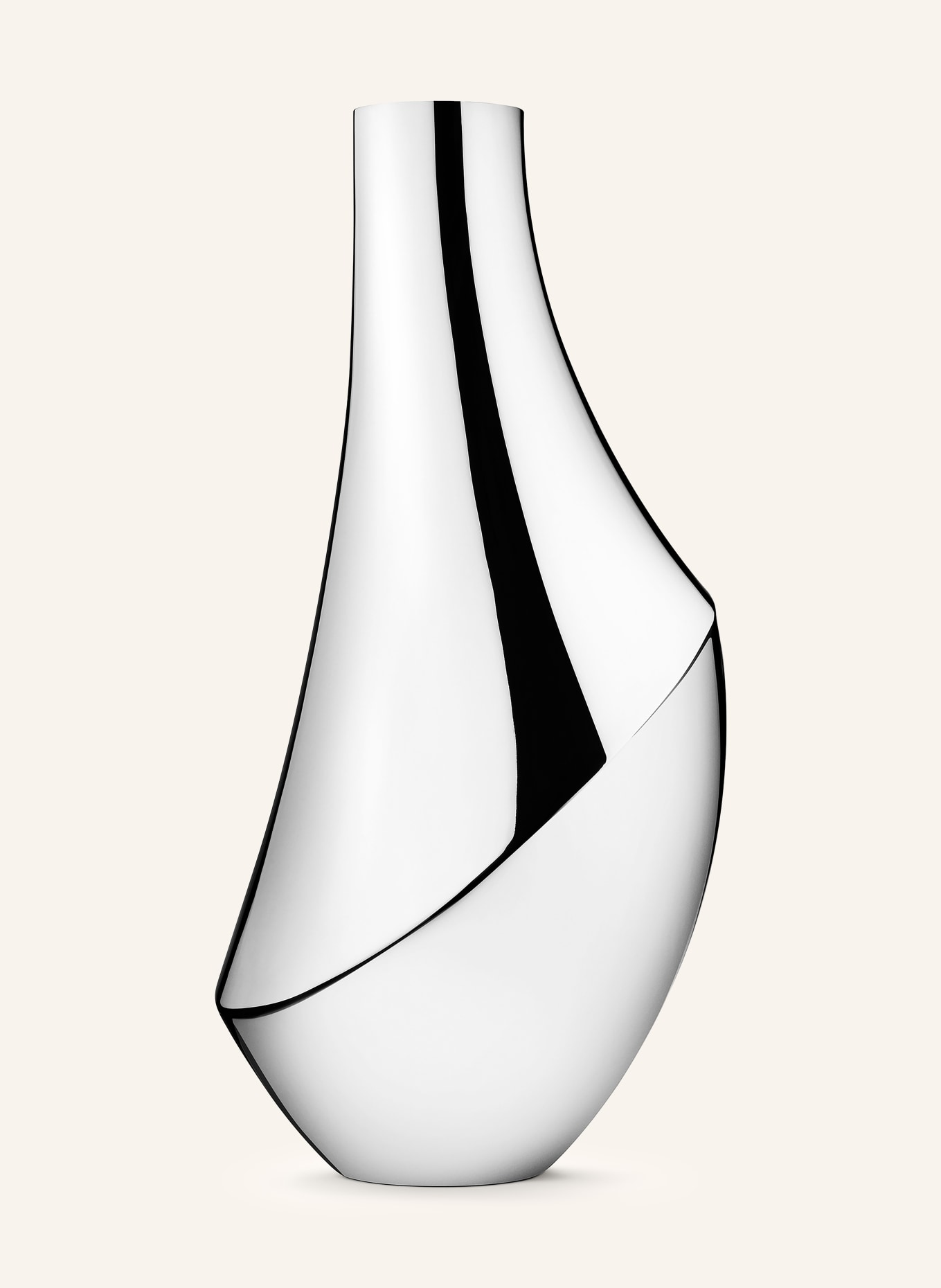 GEORG JENSEN Vase FLORA LARGE: SILBER