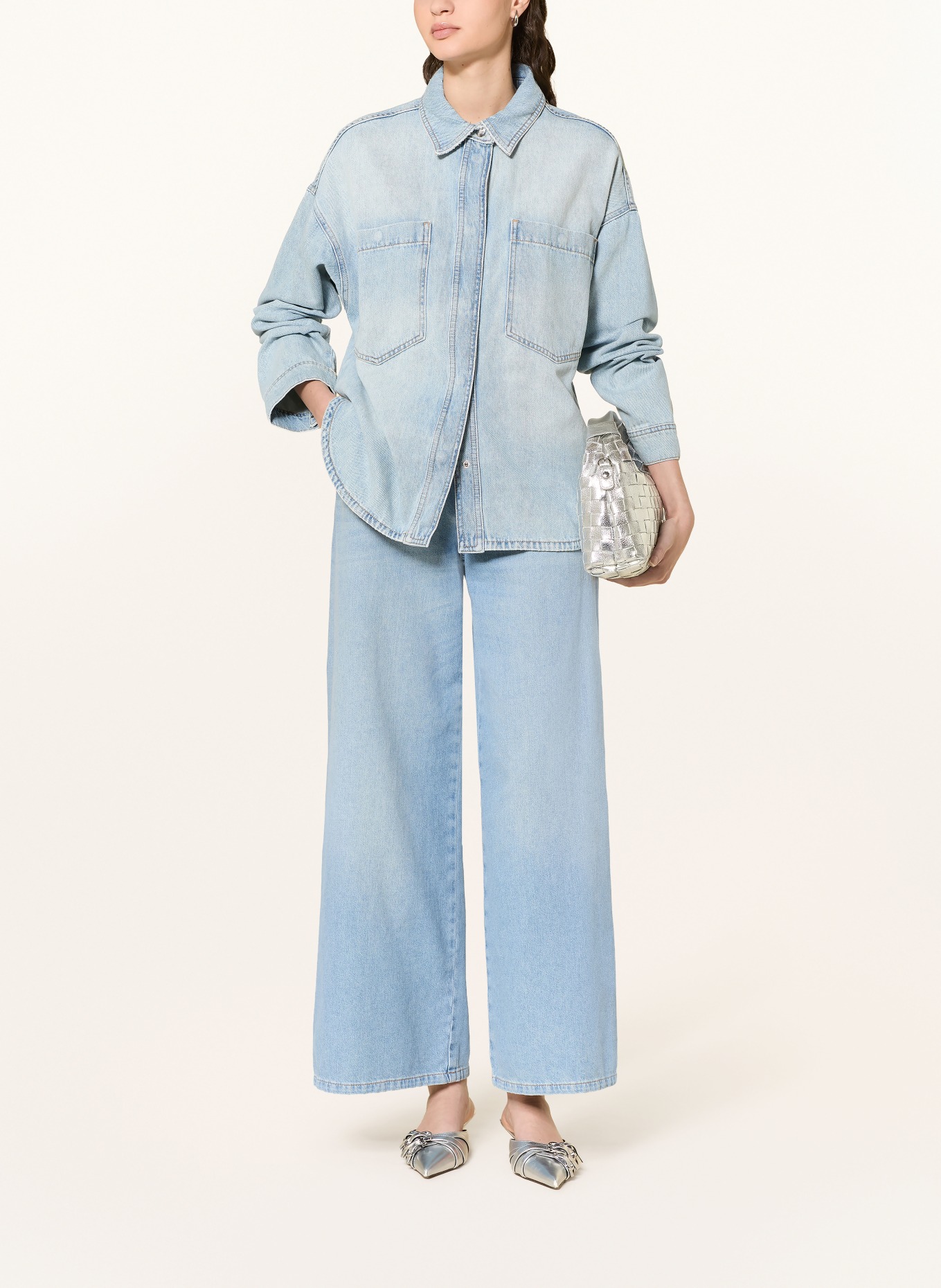 MOS MOSH Wide Leg Jeans MMNORLAN ESMA: 406 LIGHT BLUE