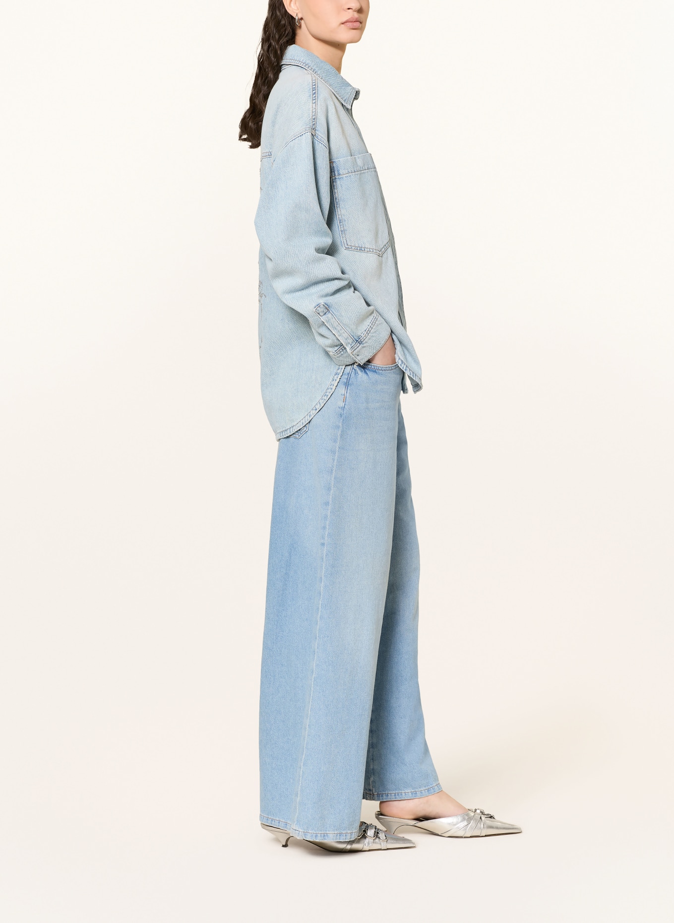 MOS MOSH Wide Leg Jeans MMNORLAN ESMA: 406 LIGHT BLUE