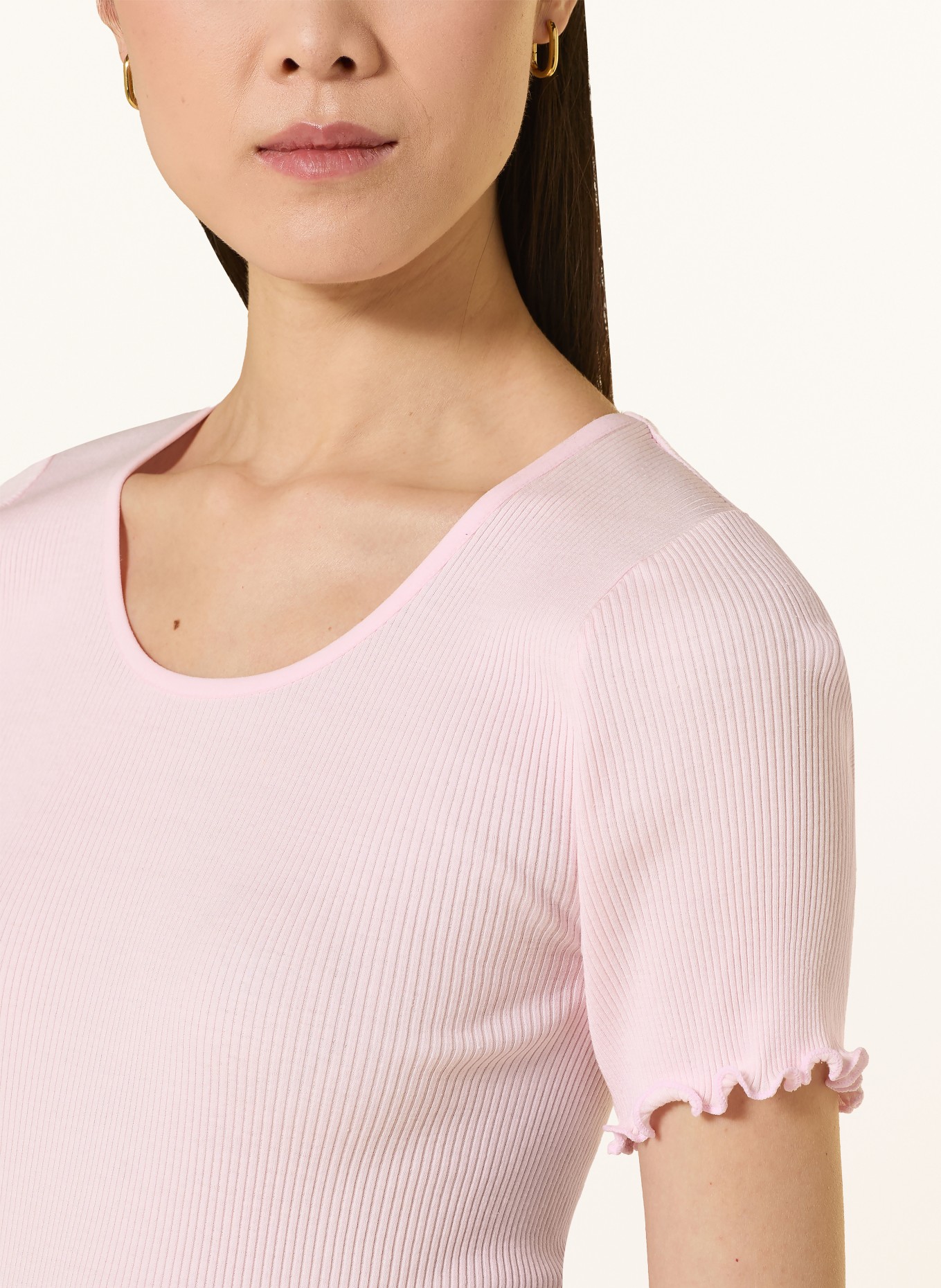 MOS MOSH Tričko MMELAINE s hedvábím: SVĚTLE RŮŽOVÁ