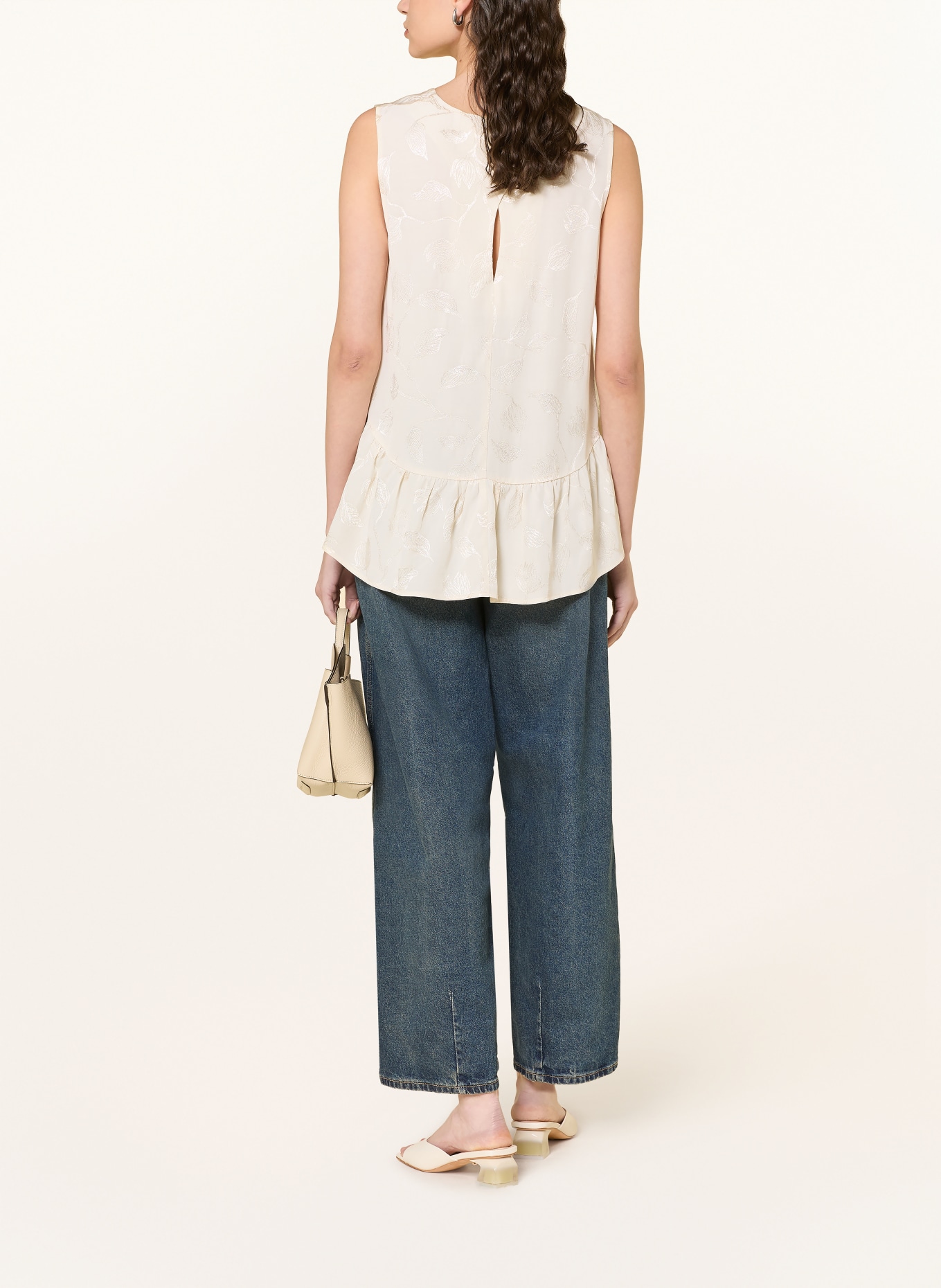 MOS MOSH Jacquard top MMIXO: ECRU