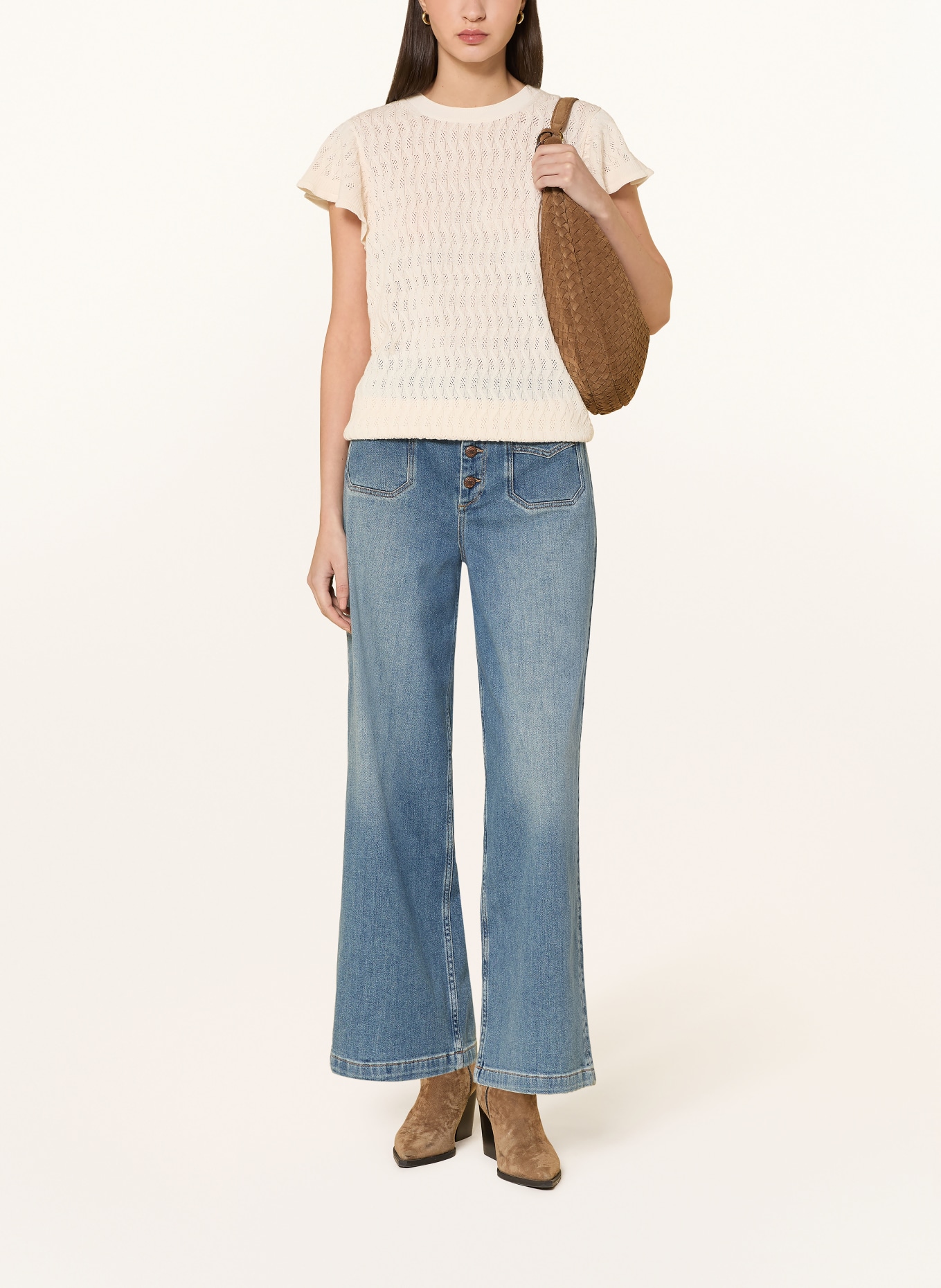 MOS MOSH Jeans culottes MMCOLETTE REMI: 493 Mid Blue