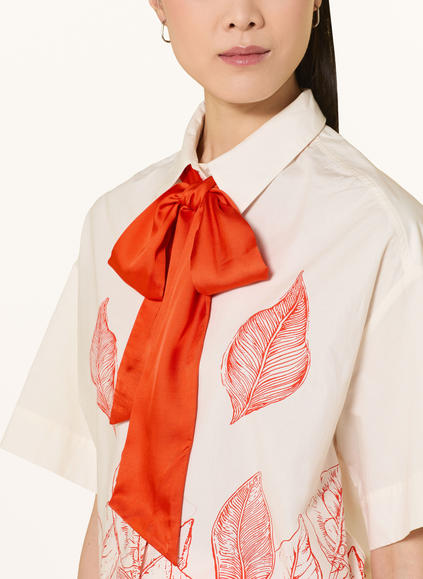 MOS MOSH Blouse met strik MMSARA: LICHTGEEL / ORANJE