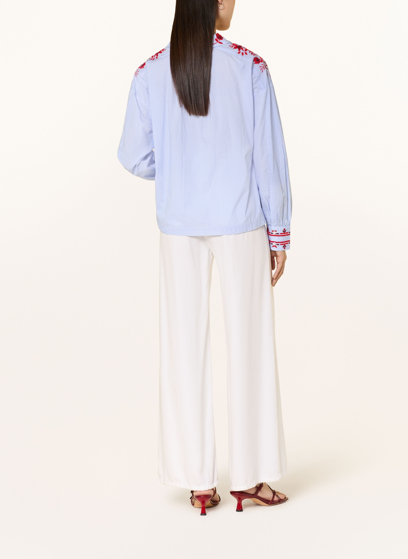 MOS MOSH Chemise MMOSMO: BLEU CLAIR / ROUGE FONCÉ / BLANC