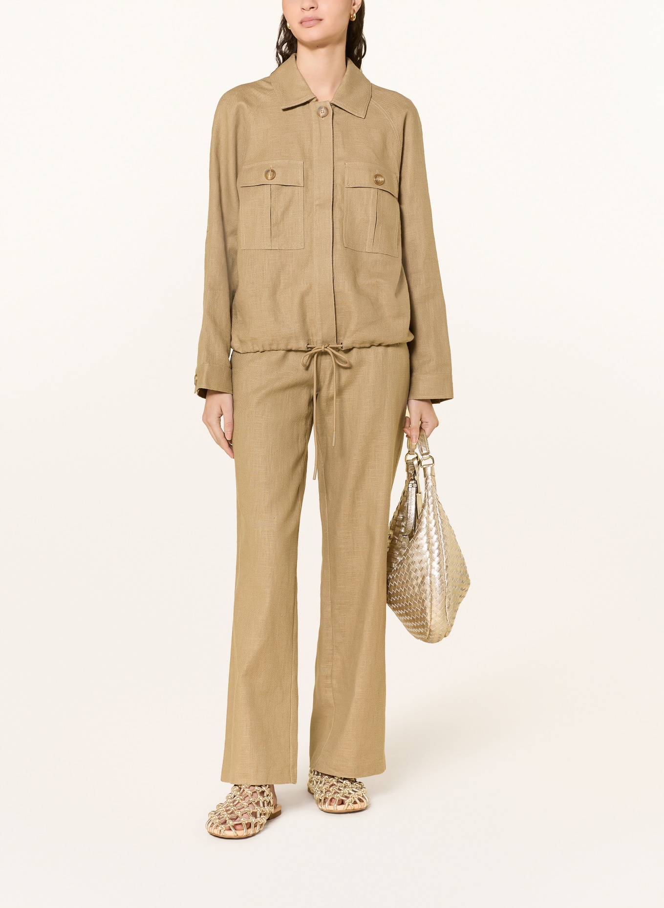 MOS MOSH MMGINAH Oversized Jacket: BEIGE