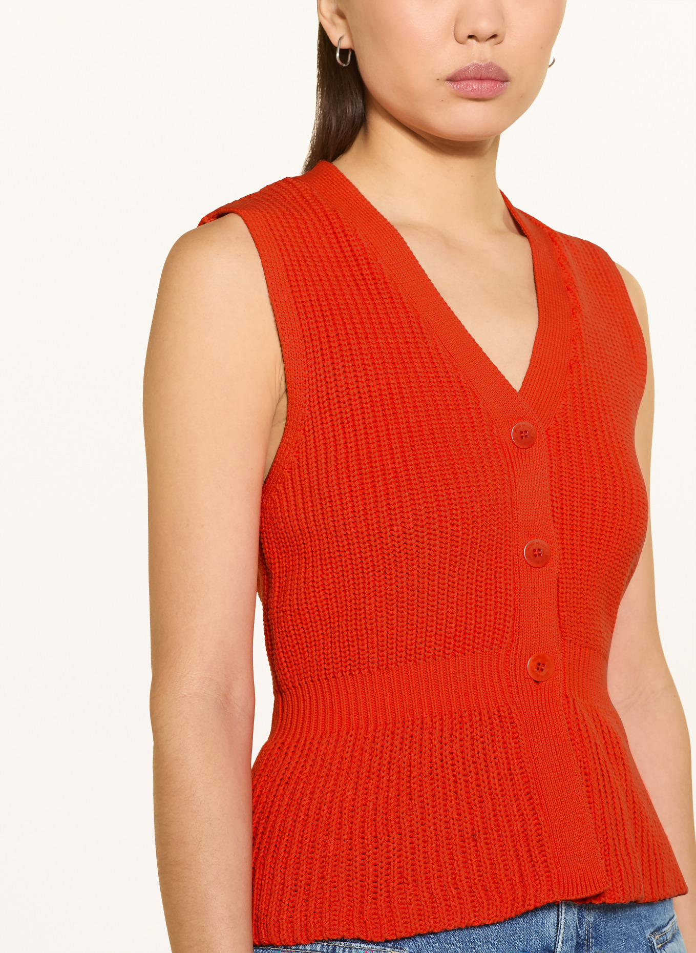 MOS MOSH Strickweste MMHERBI: NEONROT