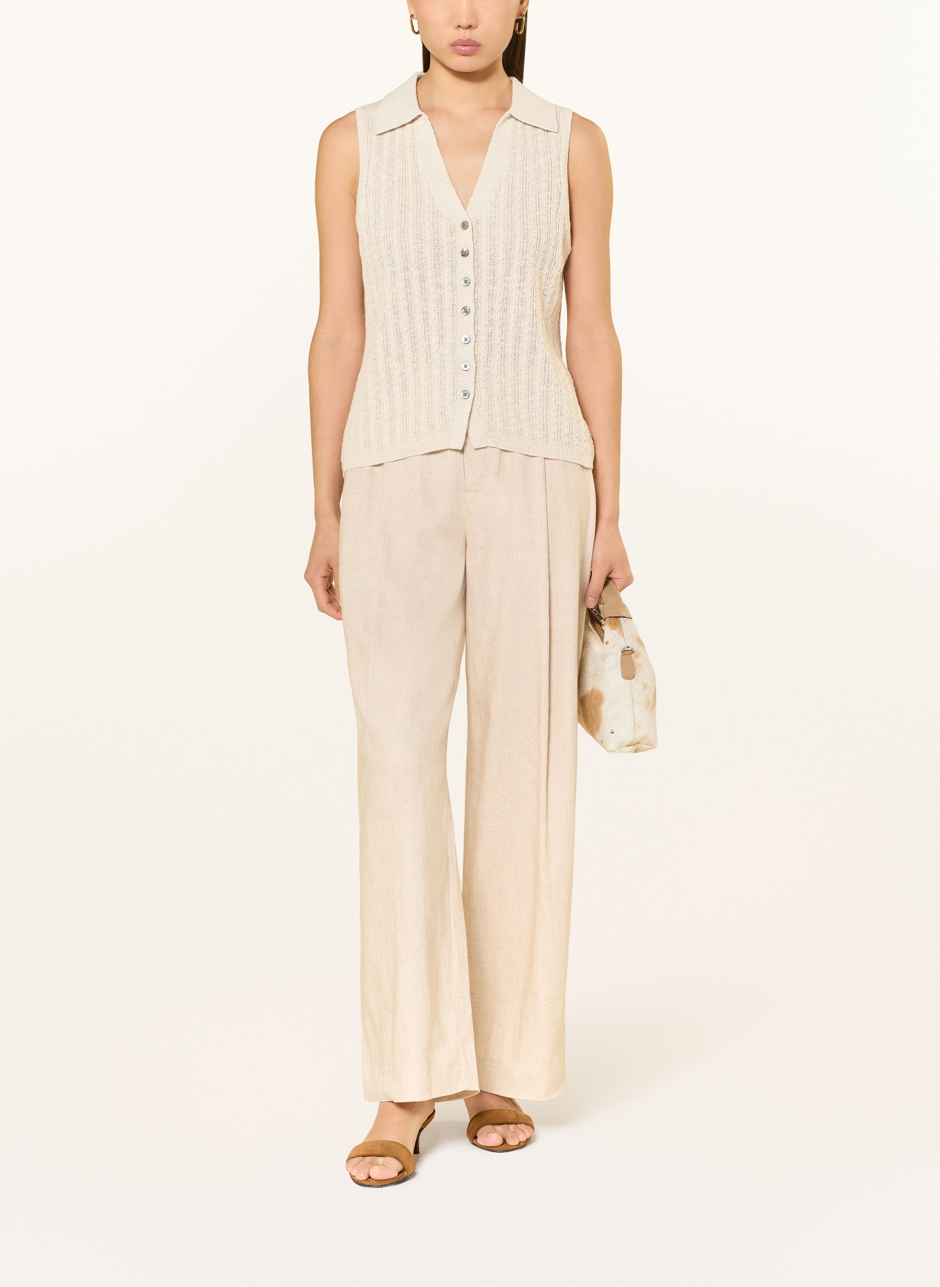 MOS MOSH Knitted vest MMRINJA: CREAM