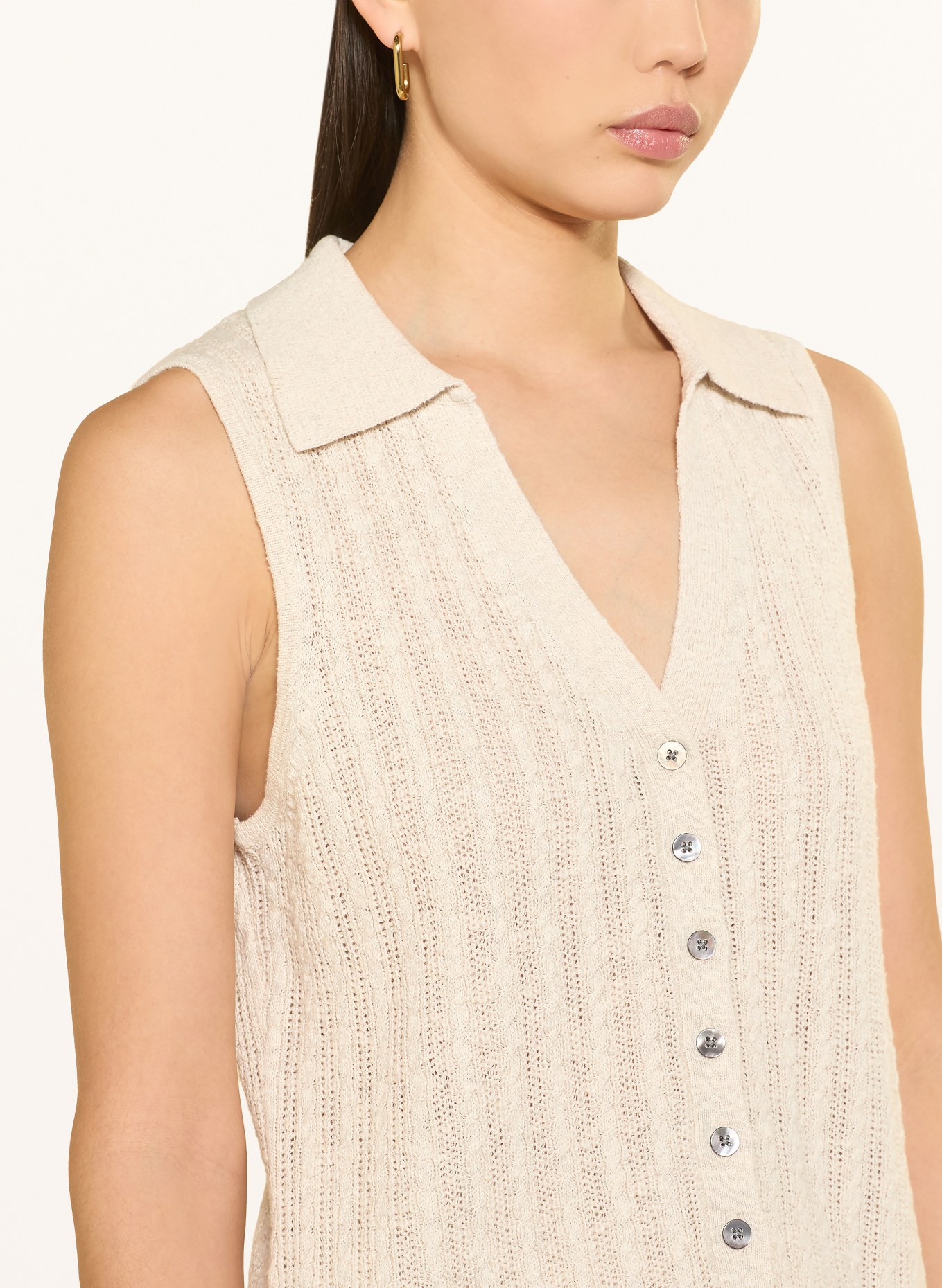MOS MOSH Knitted vest MMRINJA: CREAM