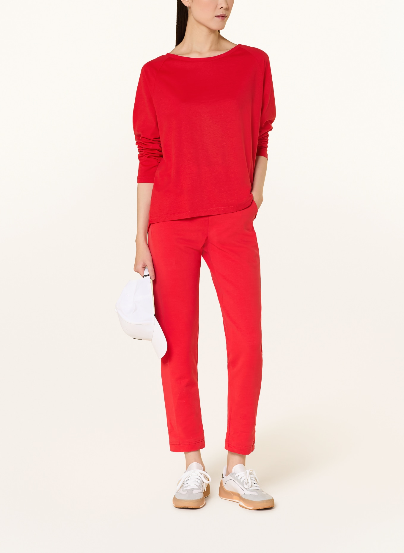 ELBSAND Koszulka z długim rękawem TINNA: CZERWONY