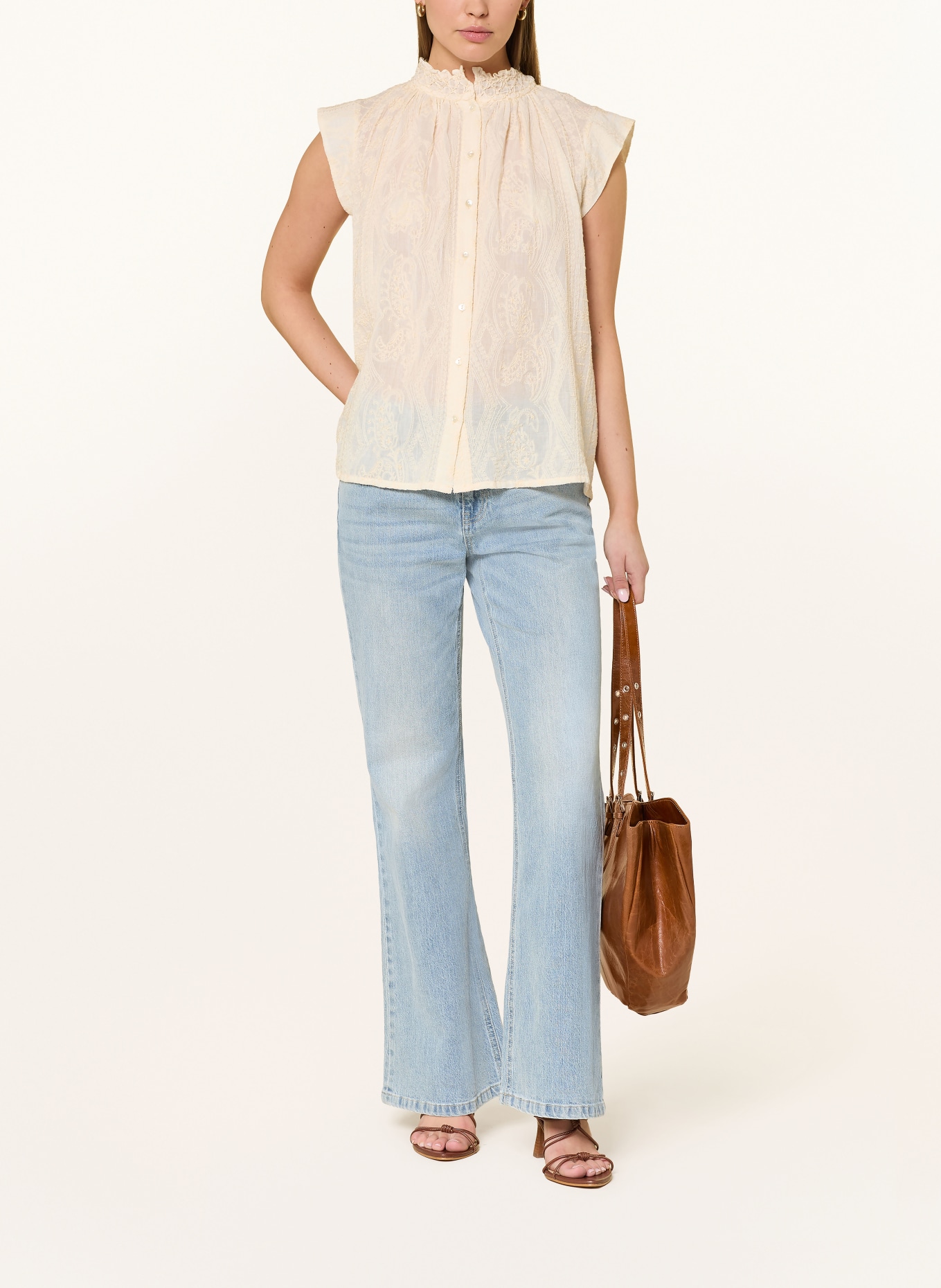 MOS MOSH Flared Jeans MMMARLENA PUDDLE: 406 LIGHT BLUE