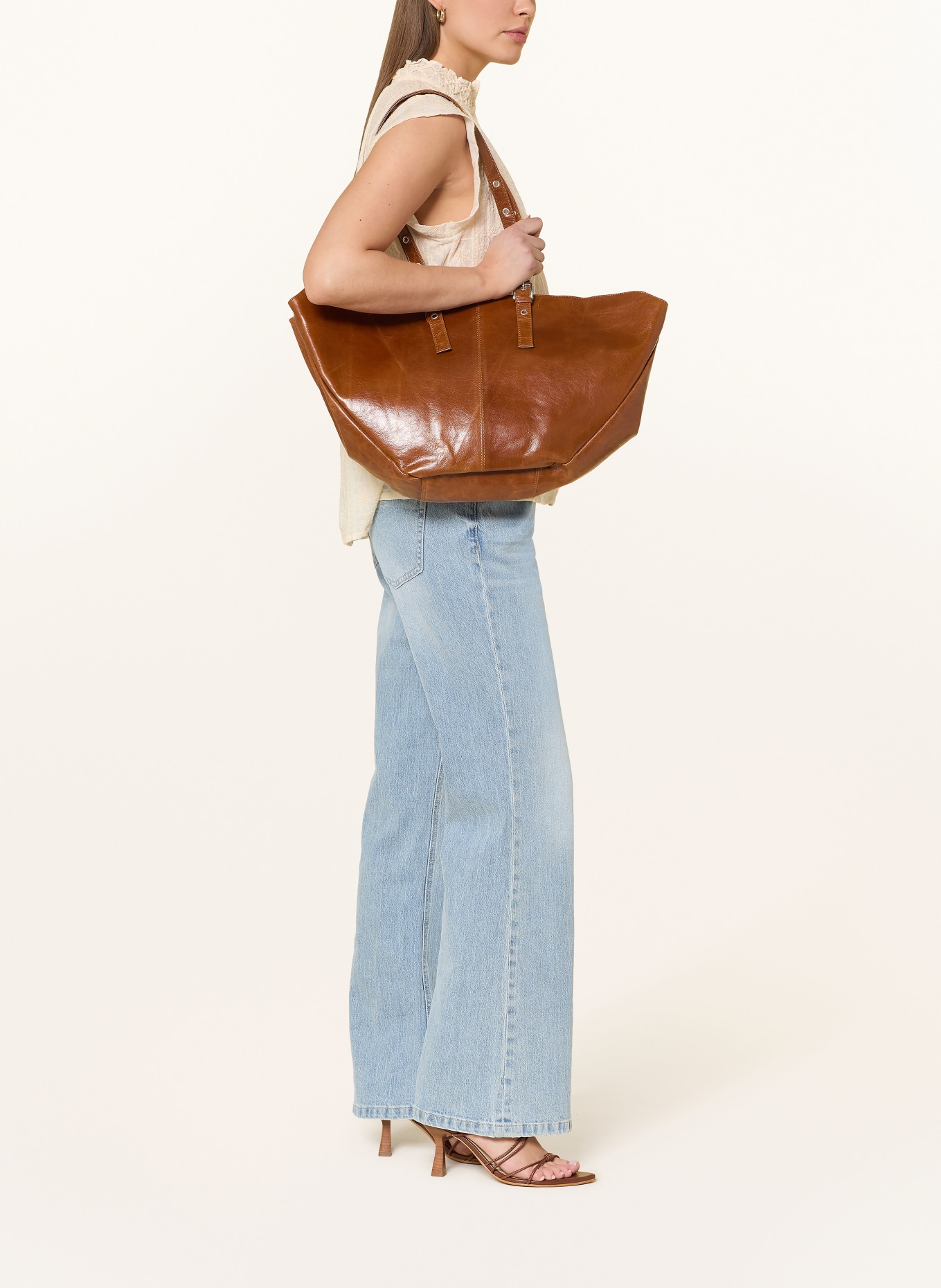 MOS MOSH Flared Jeans MMMARLENA PUDDLE: 406 LIGHT BLUE