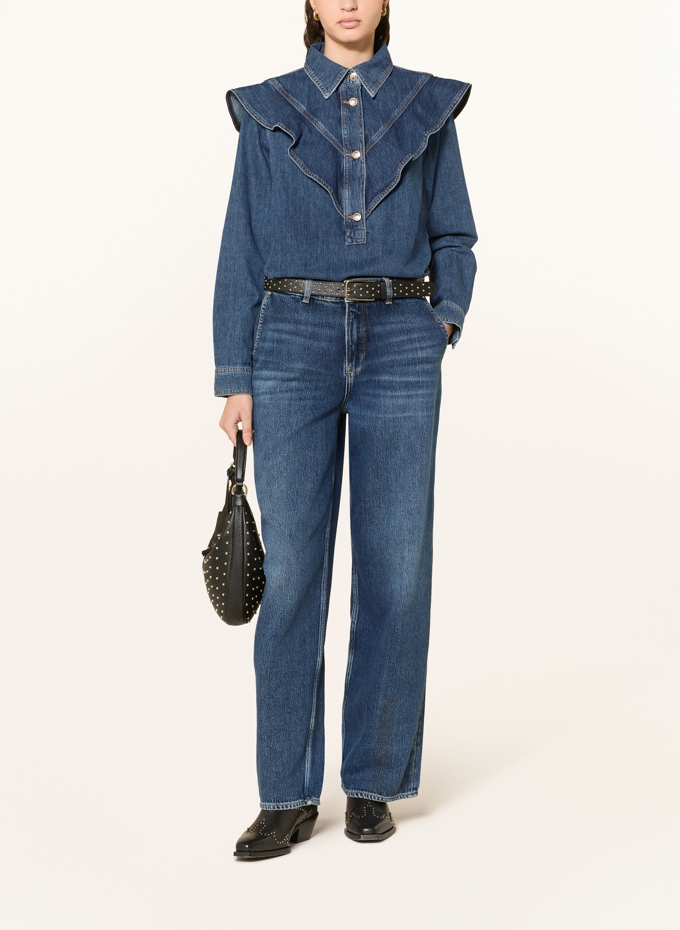 MOS MOSH Džíny s širokými nohavicemi MMDARA VERNEZA: 447 DARK BLUE