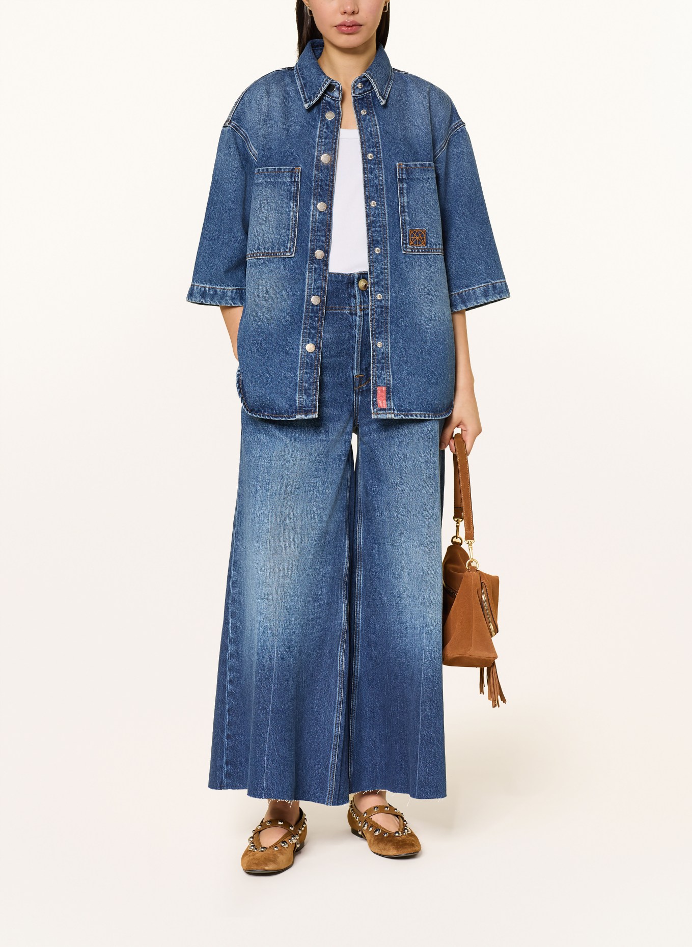 HEYANNO Jeansbluse MMHNOTE: BLAU