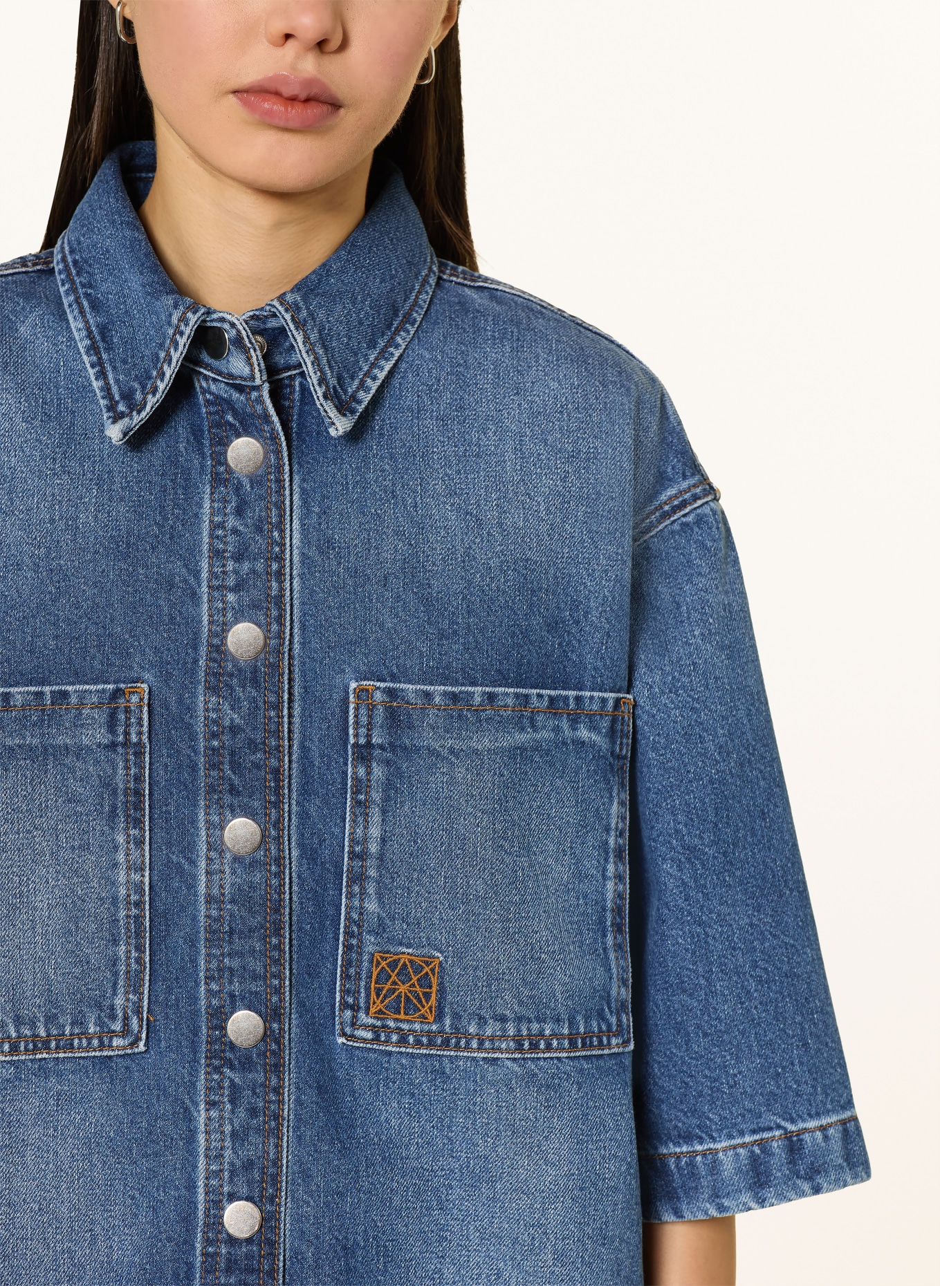 HEYANNO Jeansbluse MMHNOTE: BLAU