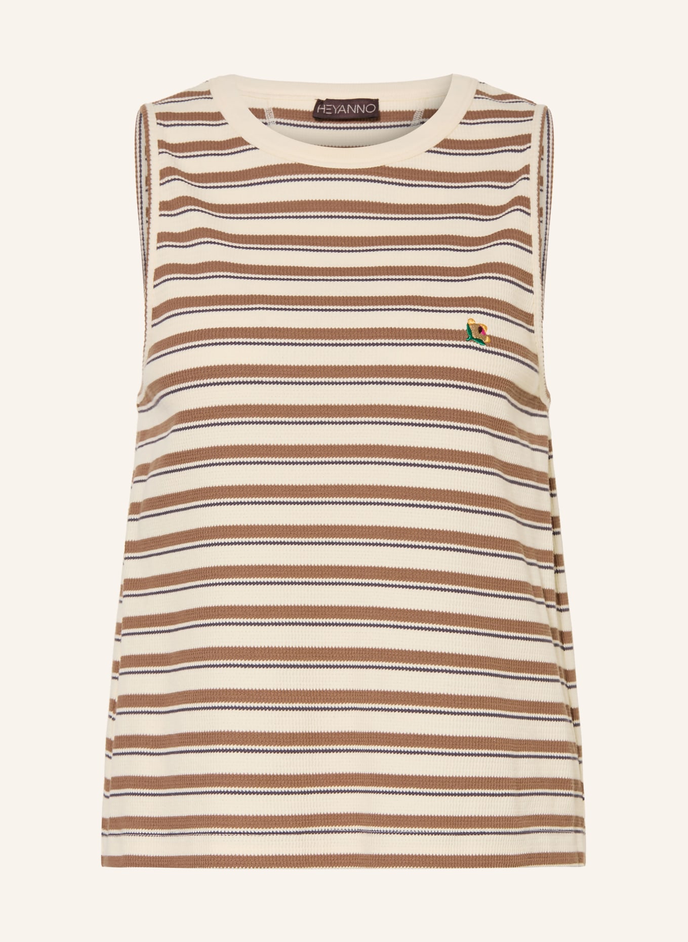 HEYANNO Top MMHERA: KRÉMOVÁ / SVĚTLE HNĚDÁ / TMAVĚ ŠEDÁ