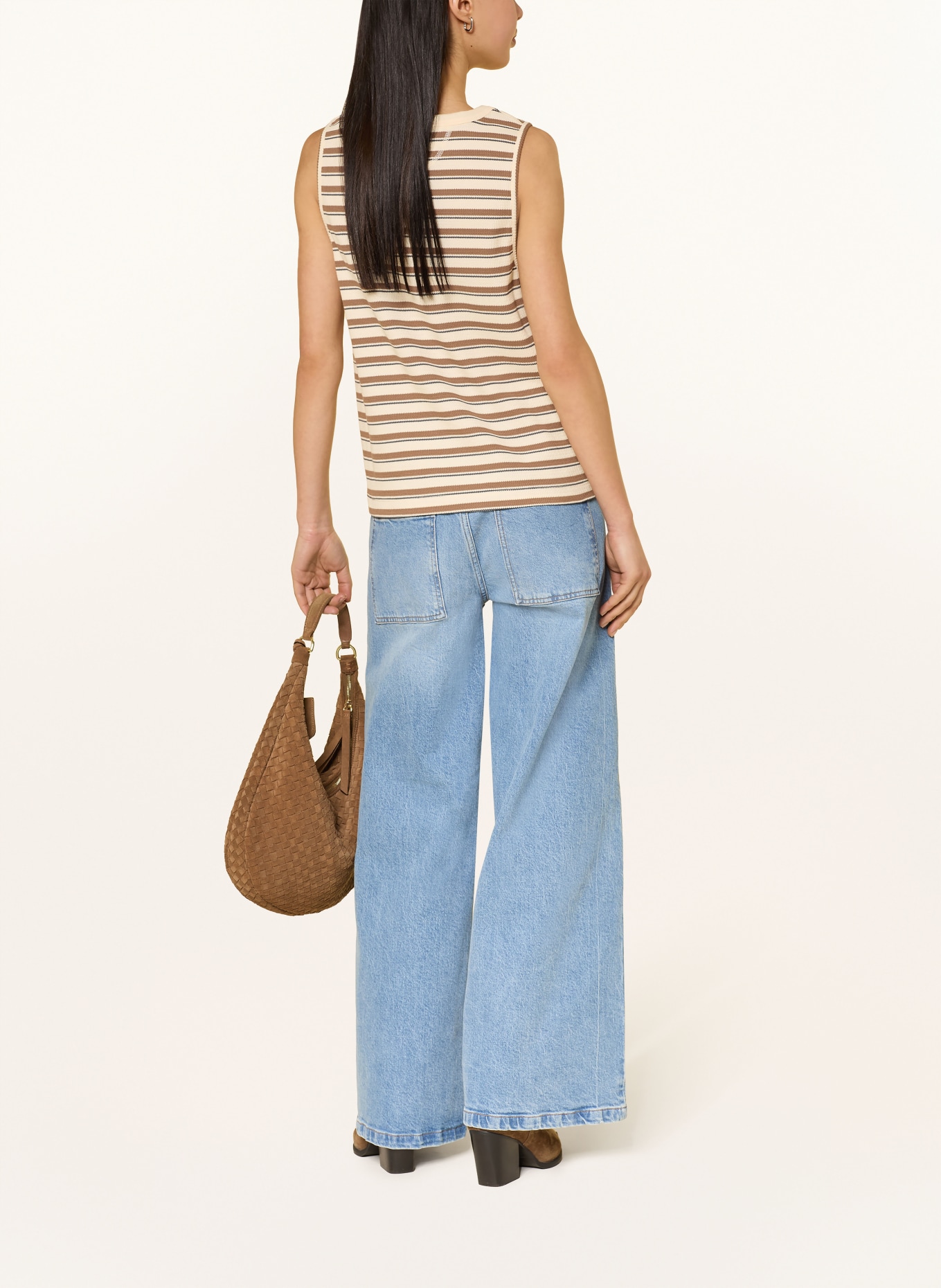 HEYANNO Top MMHERA: KRÉMOVÁ / SVĚTLE HNĚDÁ / TMAVĚ ŠEDÁ