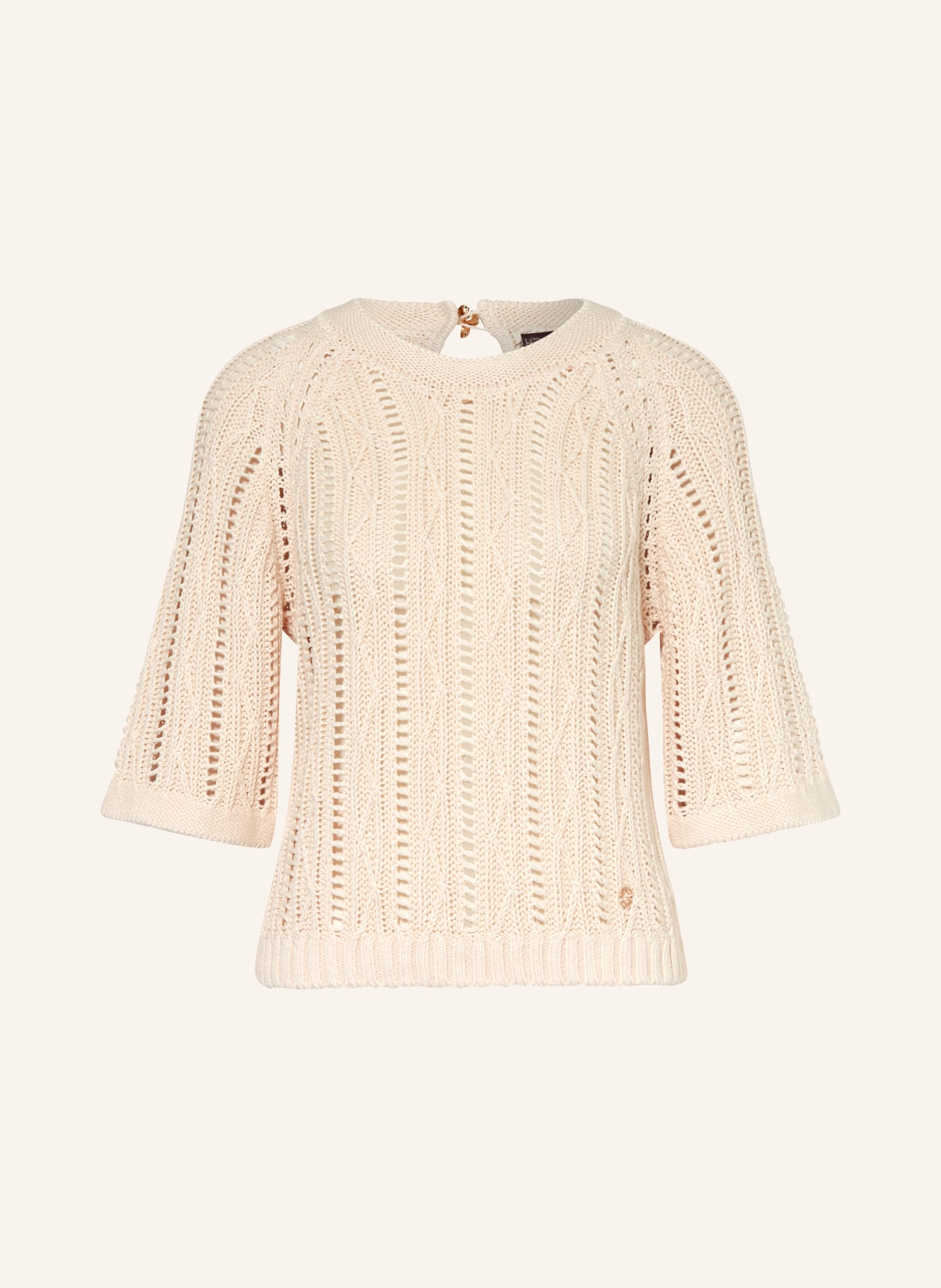 HEYANNO Gebreid shirt MMHDELIGHT van linnen: ECRU