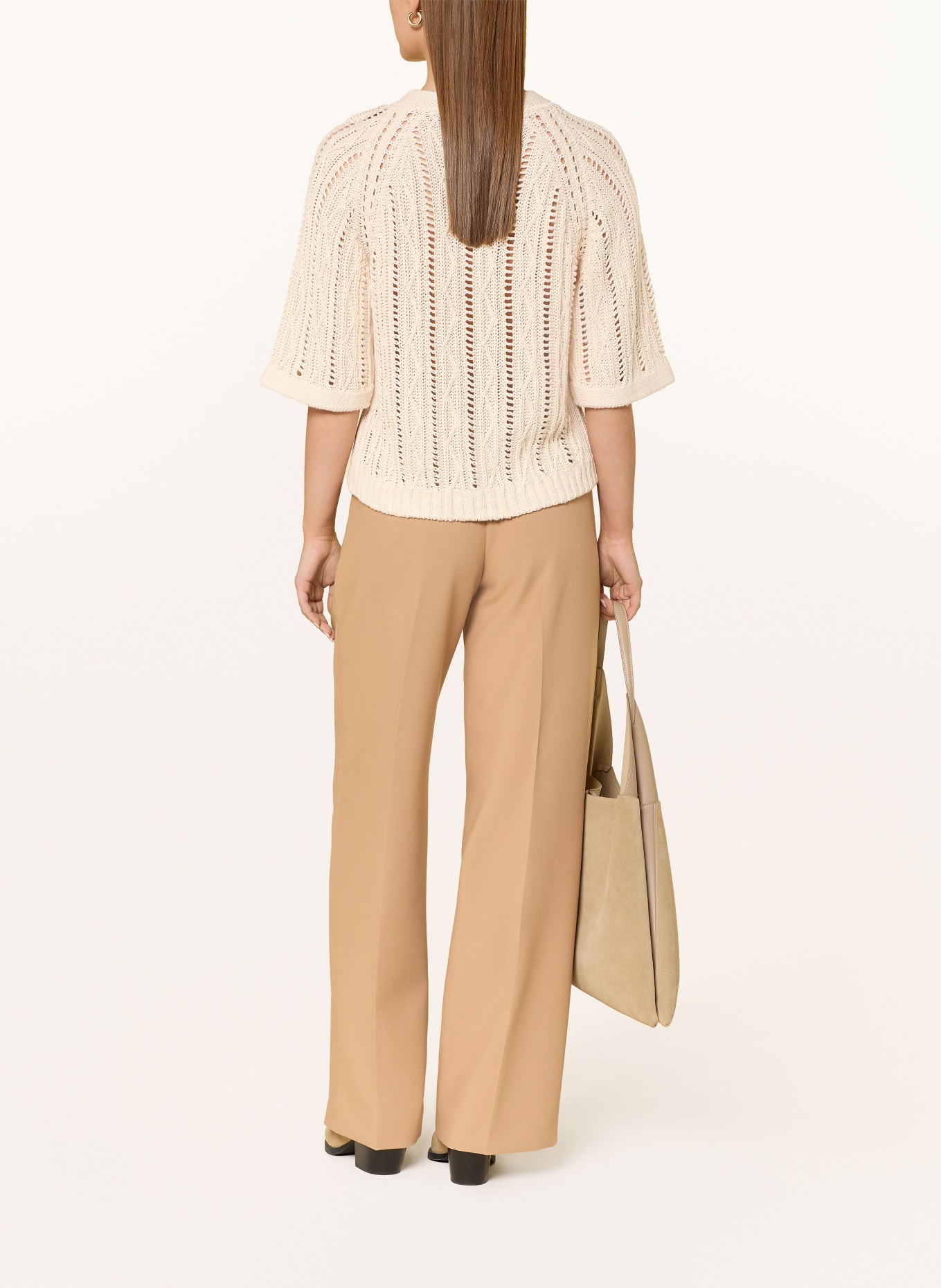 HEYANNO Gebreid shirt MMHDELIGHT van linnen: ECRU