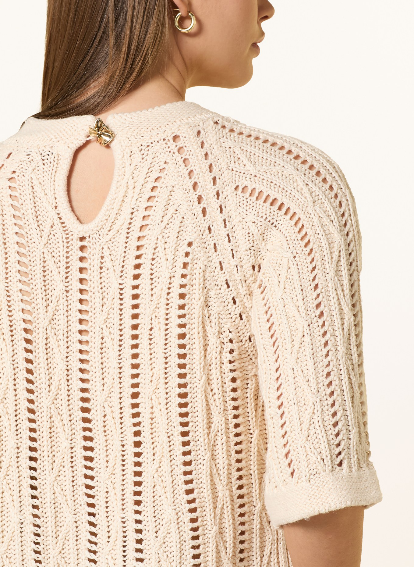 HEYANNO Gebreid shirt MMHDELIGHT van linnen: ECRU