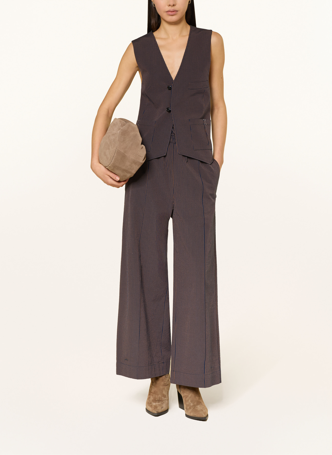 HEYANNO Kalhoty MMHCLEVER: HNĚDÁ / TMAVĚ MODRÁ