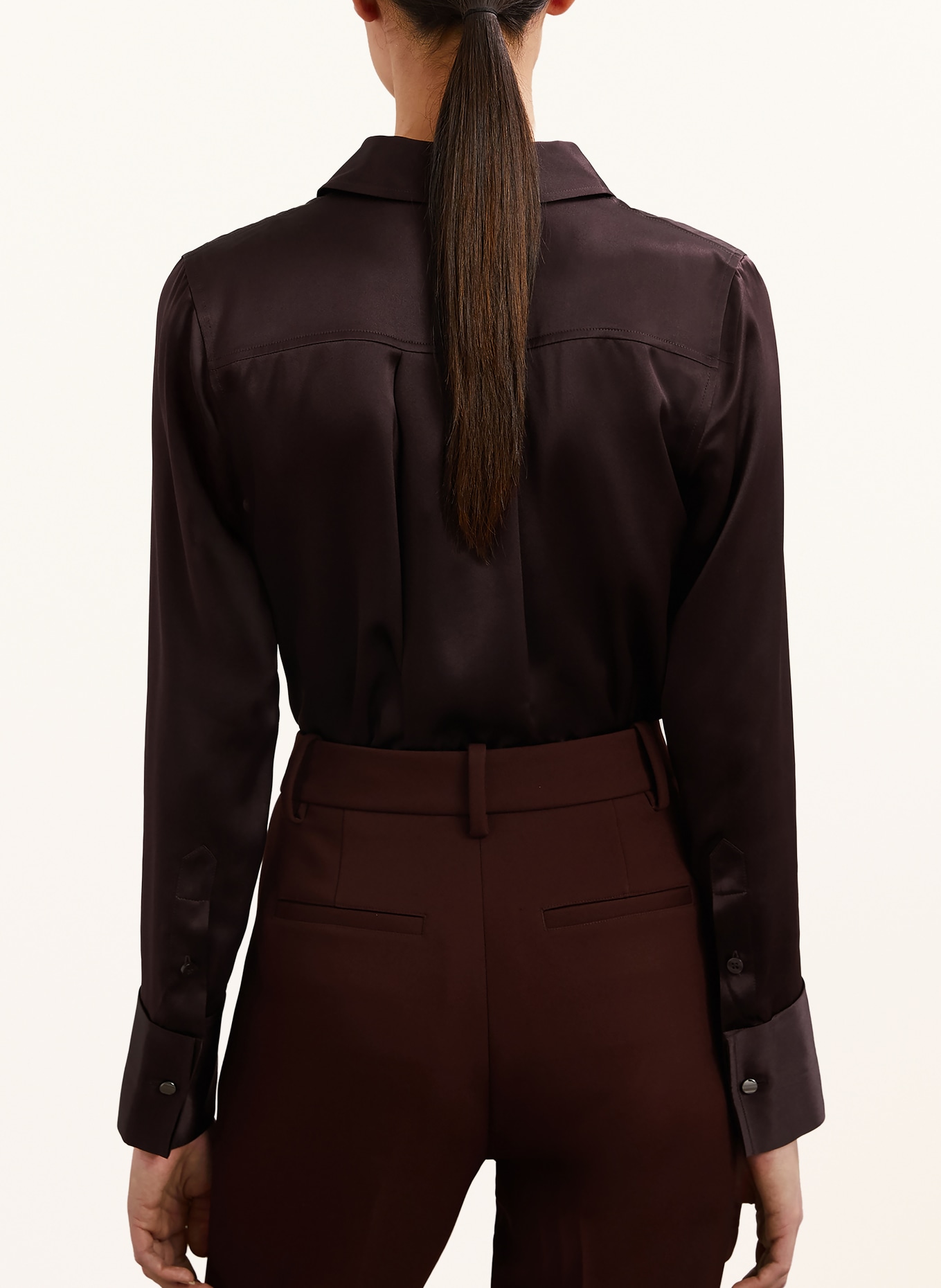 REISS Hemdbluse AMEIRA aus Seide: DUNKELLILA