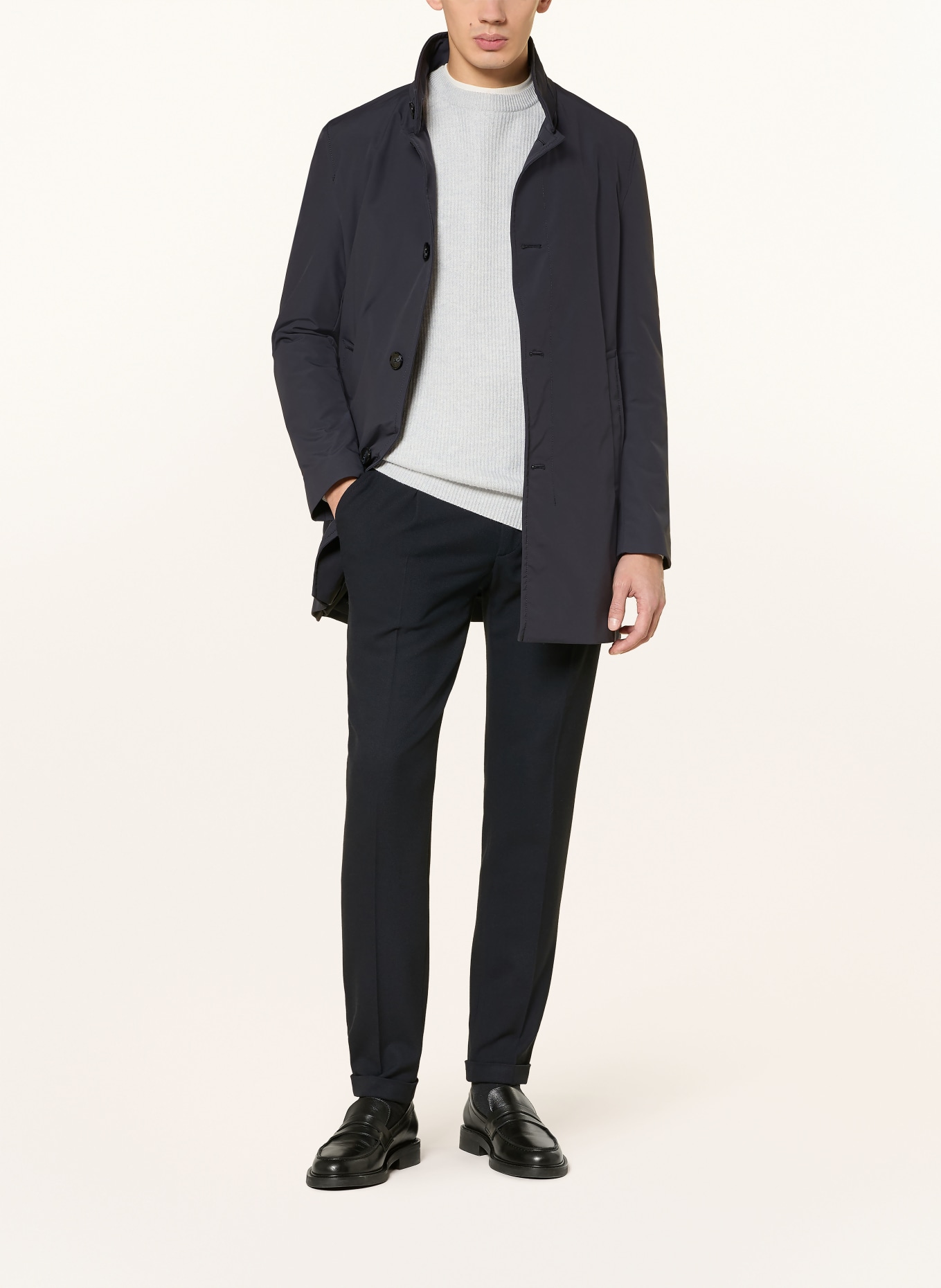 STRELLSON Mantel FLEX CROSS FINCHEY: DUNKELBLAU