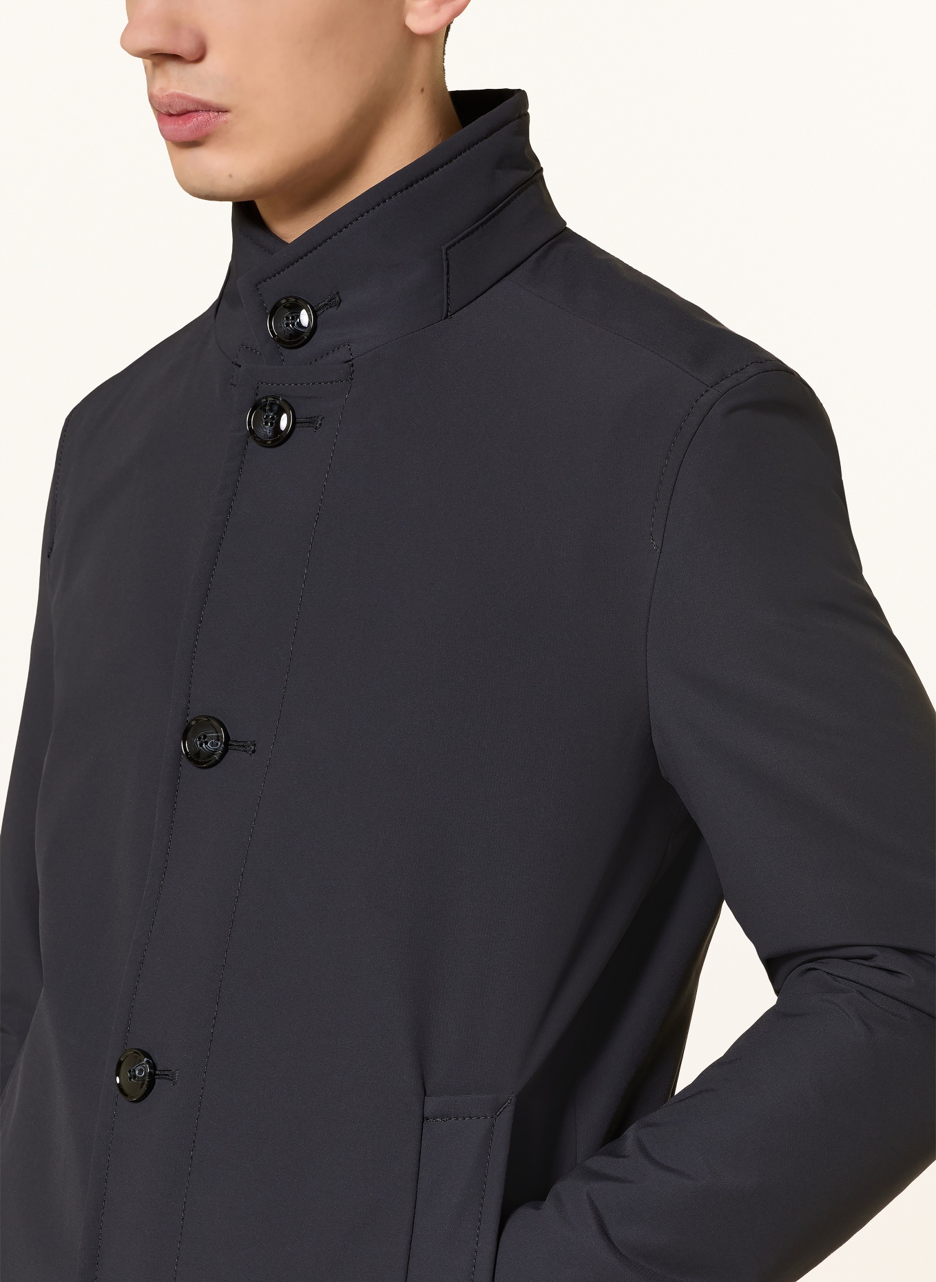 STRELLSON Mantel FLEX CROSS FINCHEY: DUNKELBLAU