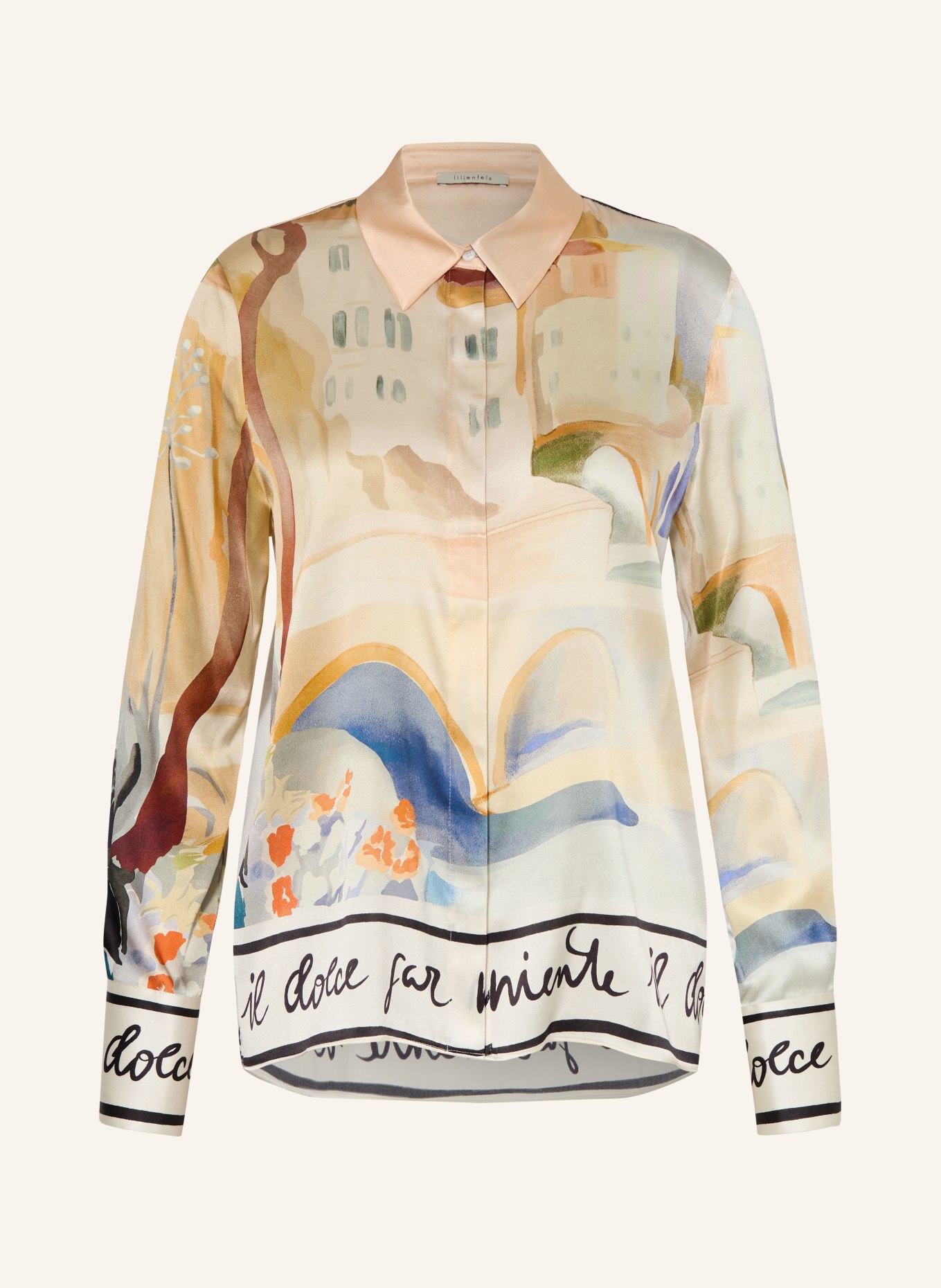 lilienfels Hedvábná košile: BÉŽOVÁ / MODRÁ / ČERNÁ