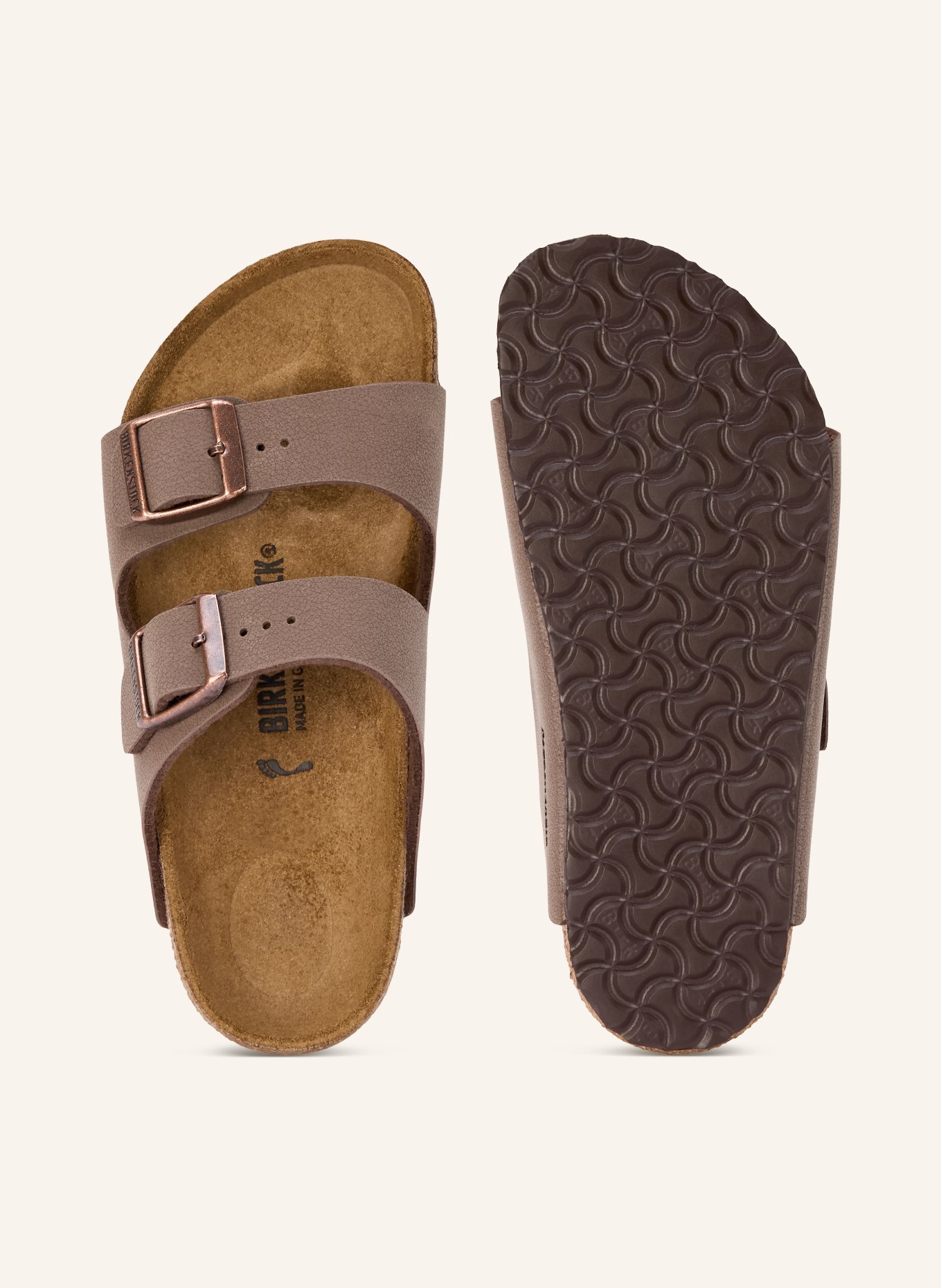 BIRKENSTOCK Klapki ARIZONA: SZAROBRĄZOWY