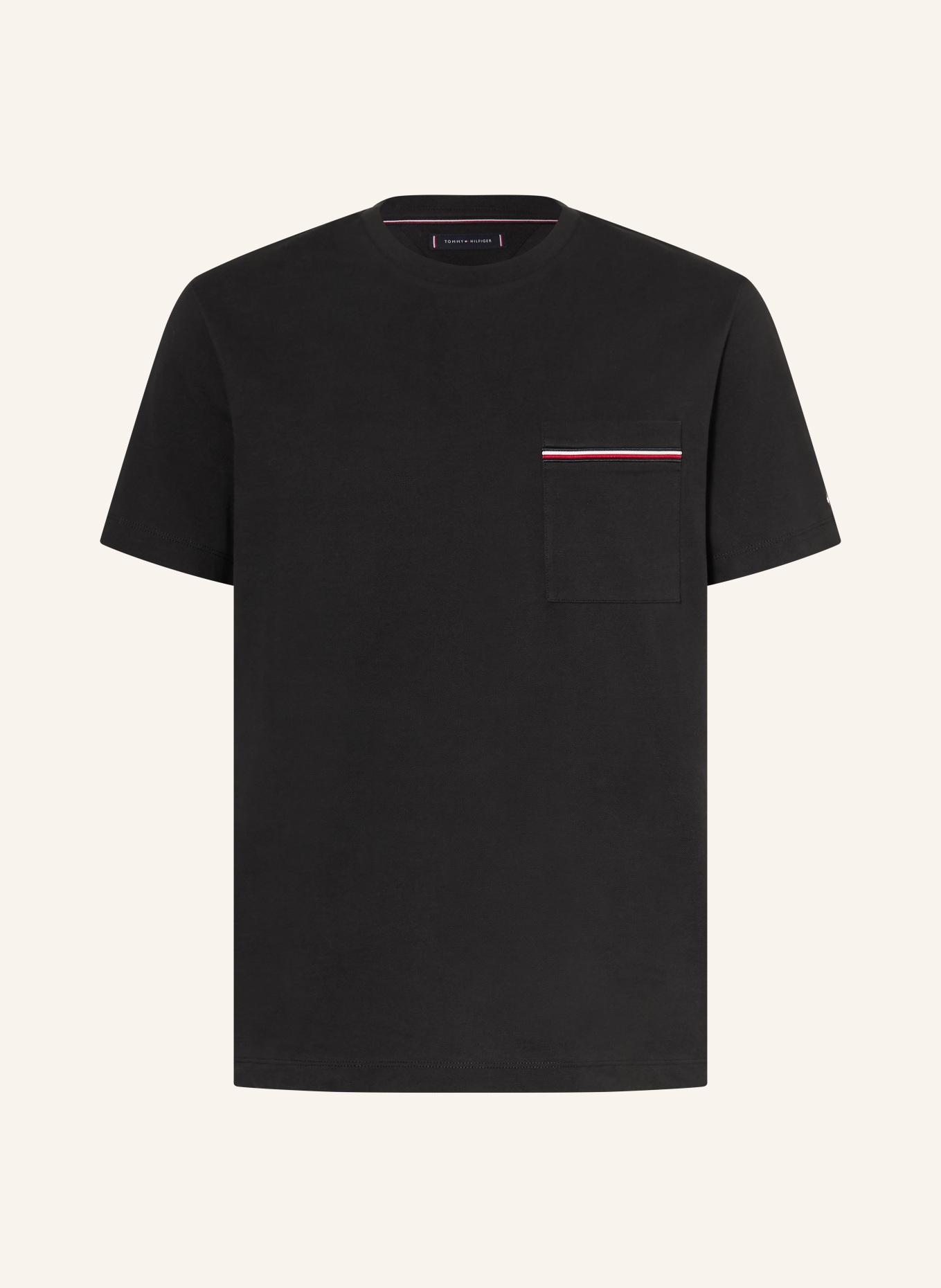 TOMMY HILFIGER T-Shirt: SCHWARZ