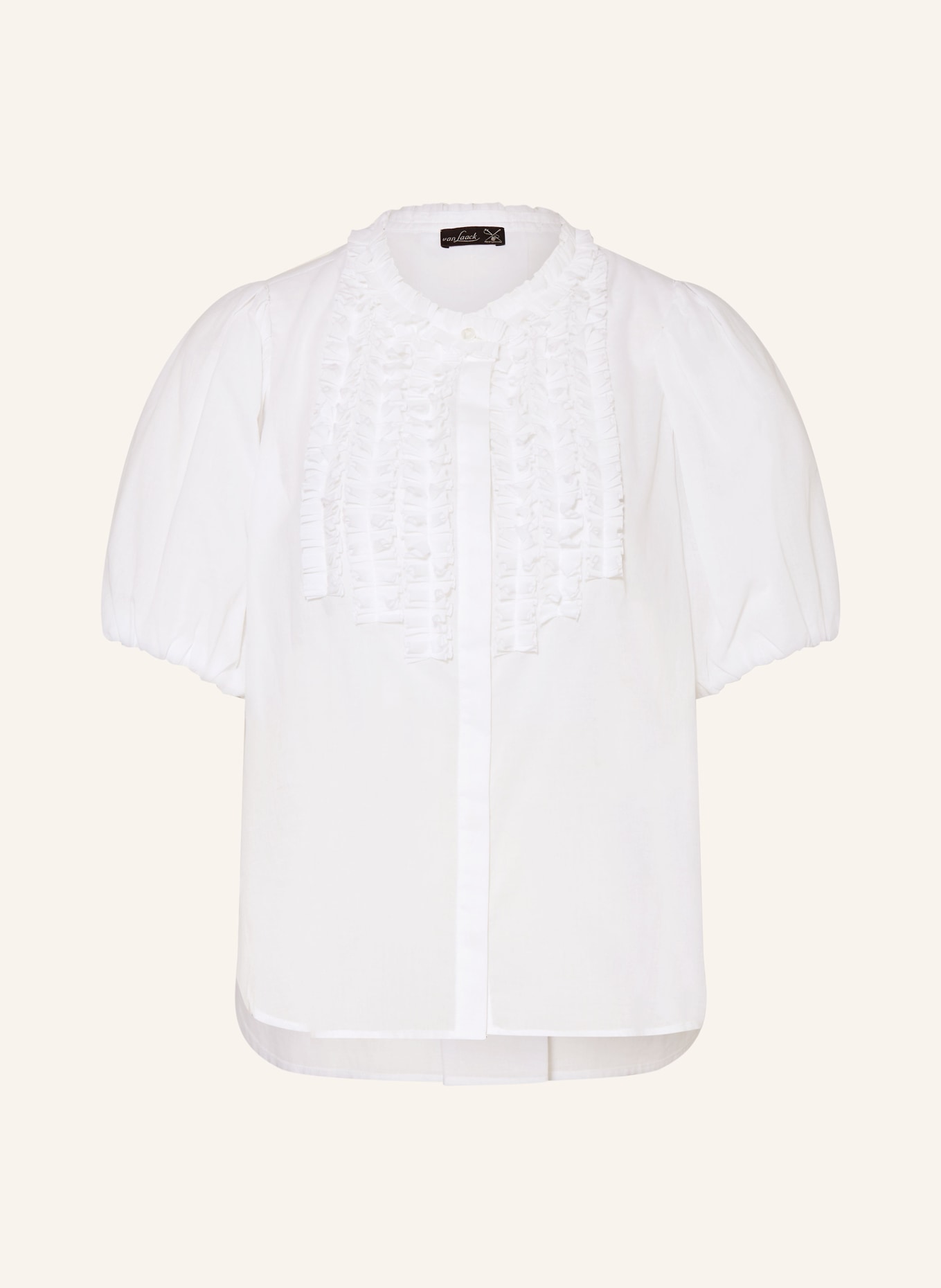 van Laack Bluse VL-TEONA-XX mit Rüschen: WEISS
