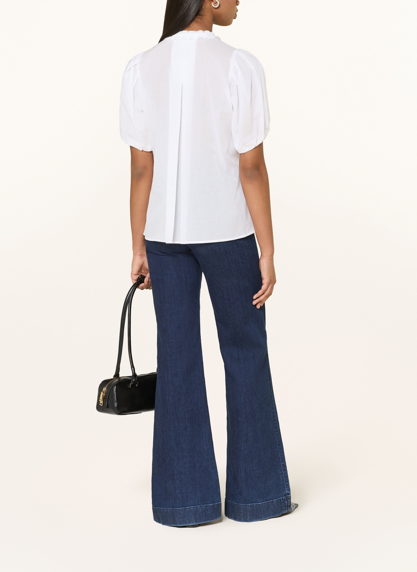 van Laack Bluse VL-TEONA-XX mit Rüschen: WEISS