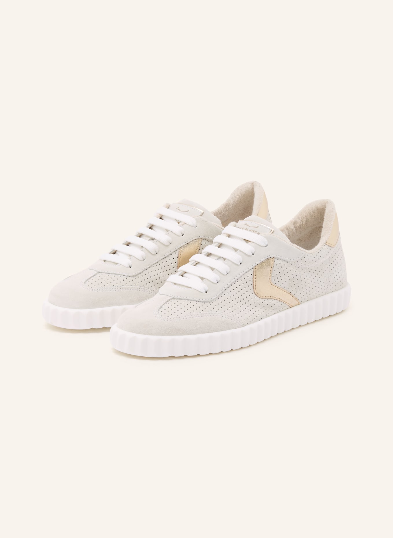 VOILE BLANCHE Sneaker INES: HELLGRAU / GOLD