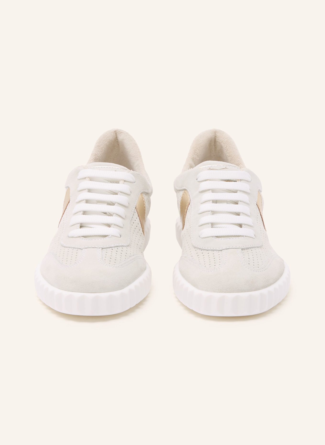 VOILE BLANCHE Sneaker INES: HELLGRAU / GOLD