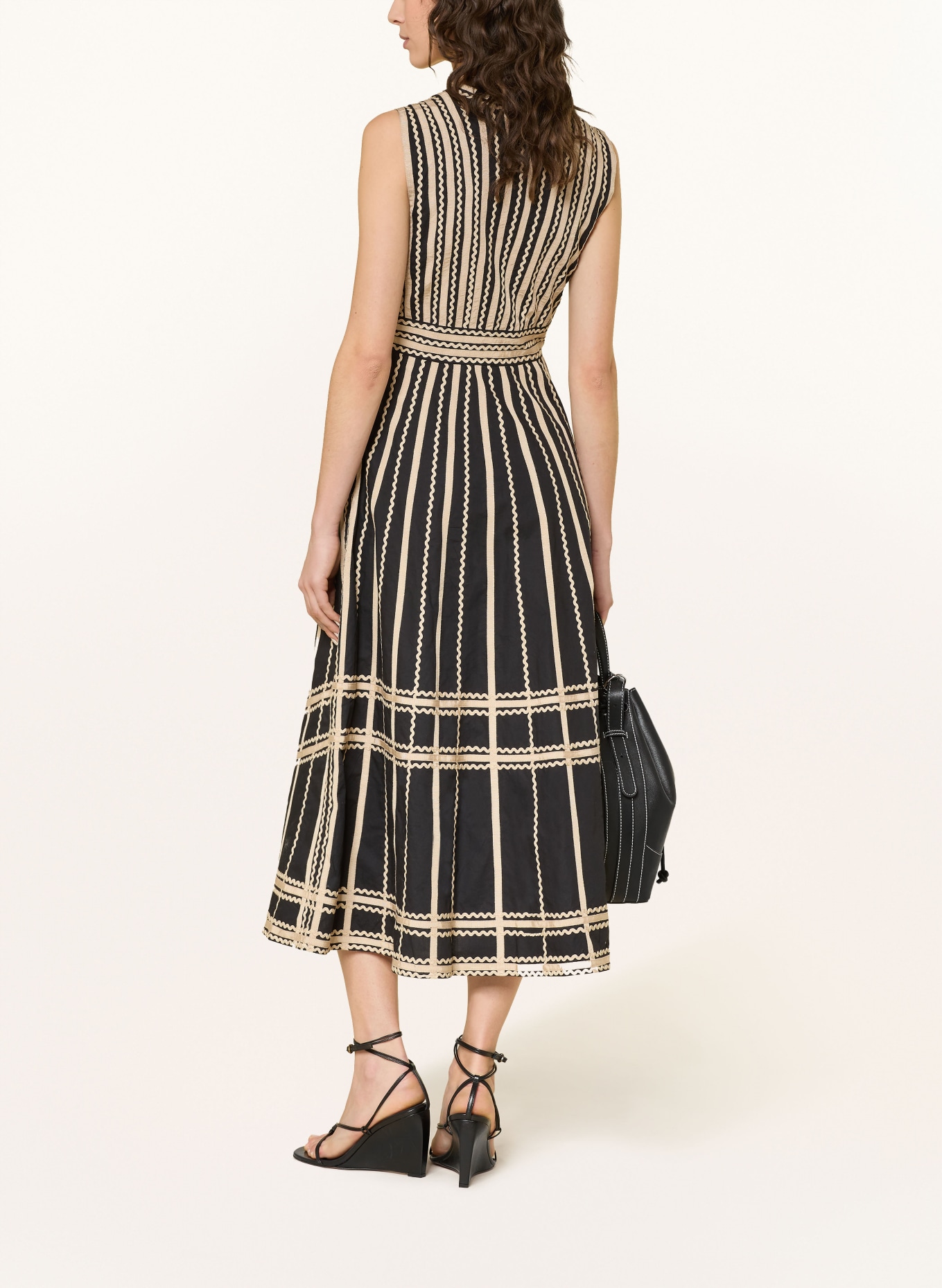 ULLA JOHNSON Sukienka PALERMO: CZARNY / BEŻOWY