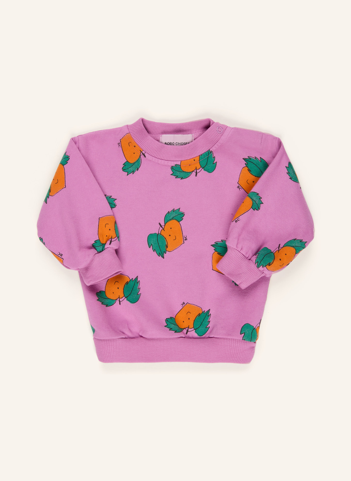 BOBO CHOSES Sweatshirt: ROSA / ORANGE / GRÜN