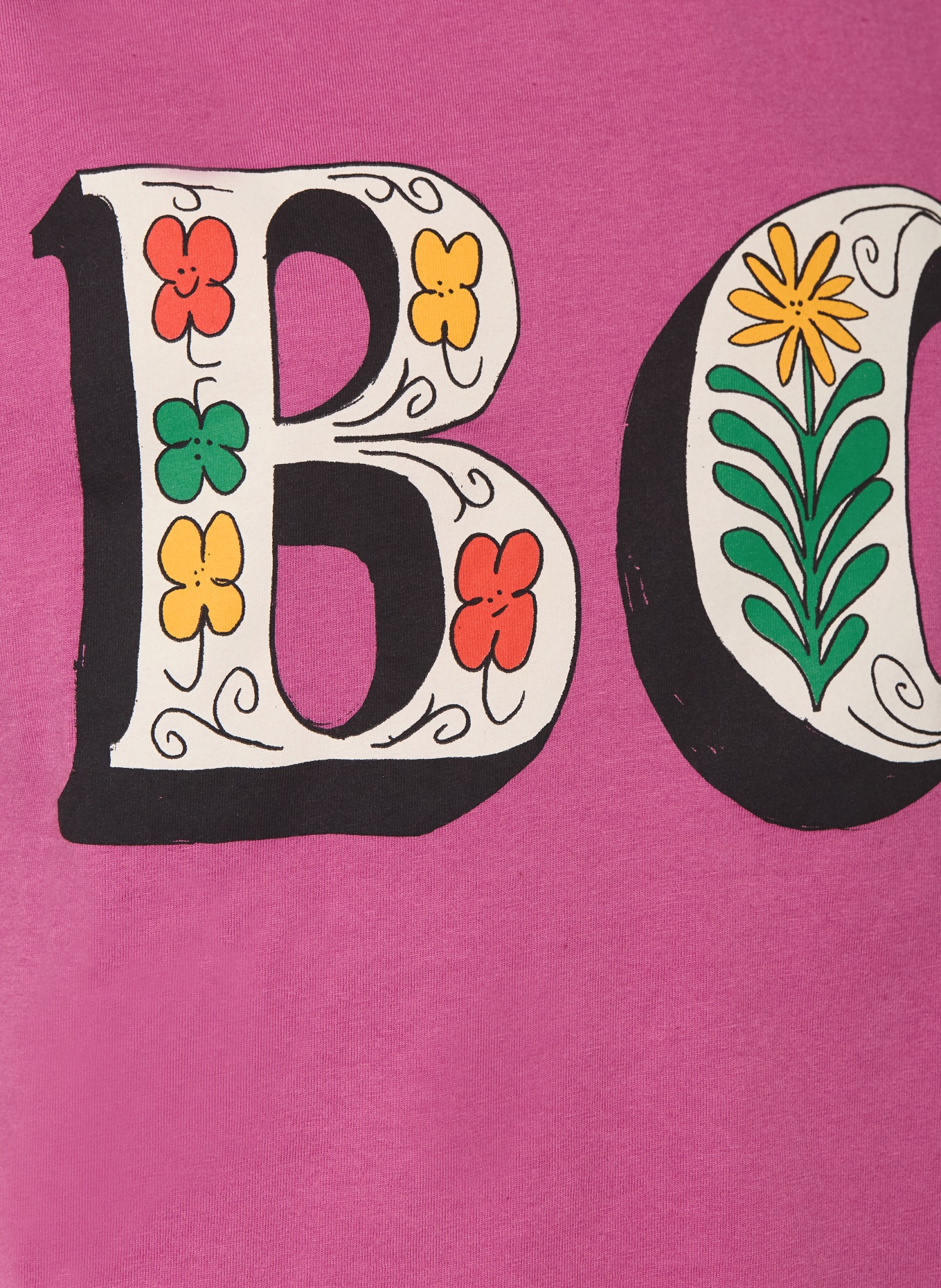 BOBO CHOSES T-Shirt: NEONROSA / GELB / GRÜN