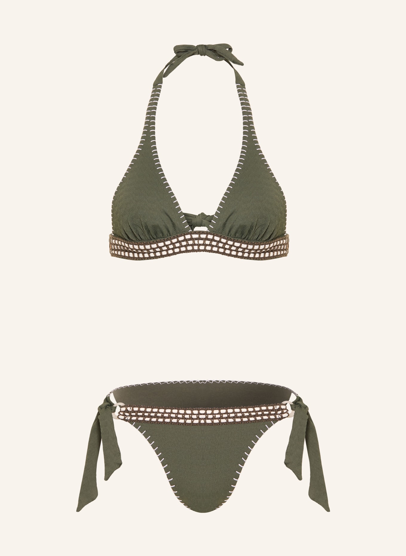 BANANA MOON Triangel-Bikini DAMOMADIA MARANY: KHAKI / CREME