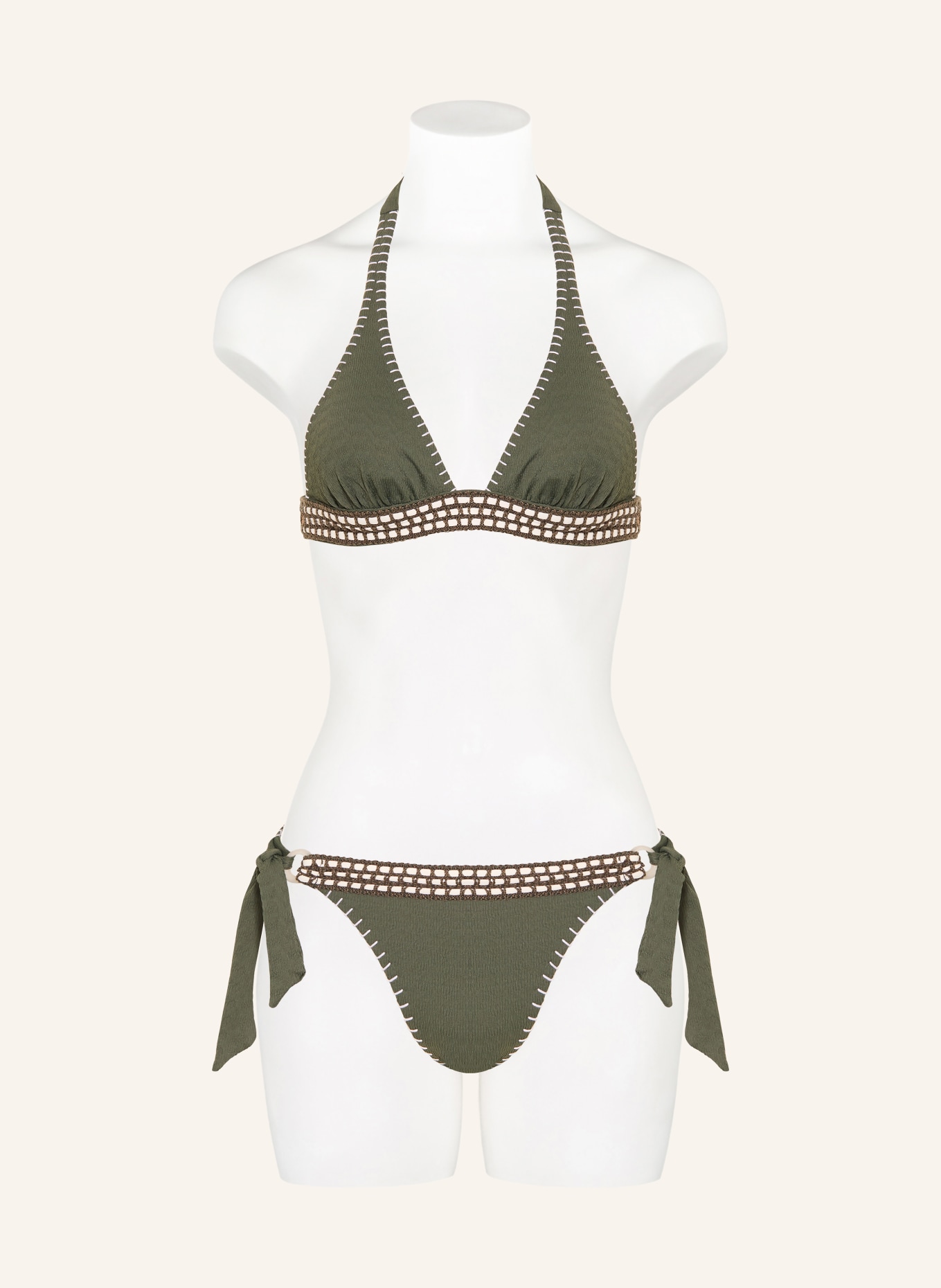 BANANA MOON Triangel-Bikini DAMOMADIA MARANY: KHAKI / CREME
